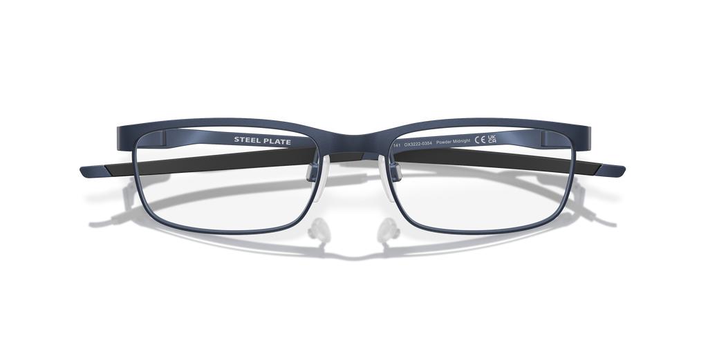 Oakley OX3222 Steel Plate Men's Rectangle Eyeglass Frames - Powder Cement Frame