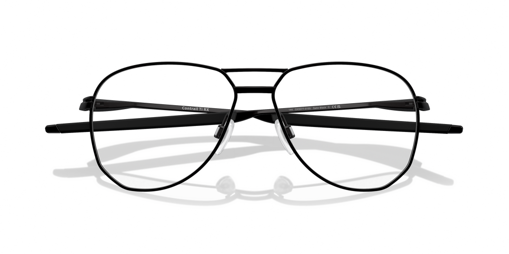 Oakley OX5077 Contrail TI Men's Round Eyeglass Frames - Satin Black Frame