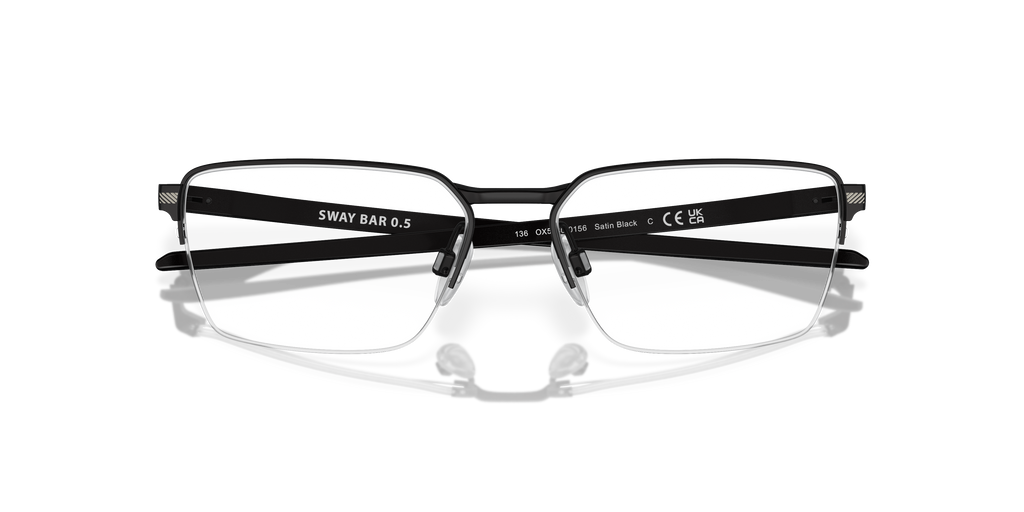Oakley OX5080 Sway Bar 0.5 Men's Rectangle Eyeglass Frames - Satin Black Frame