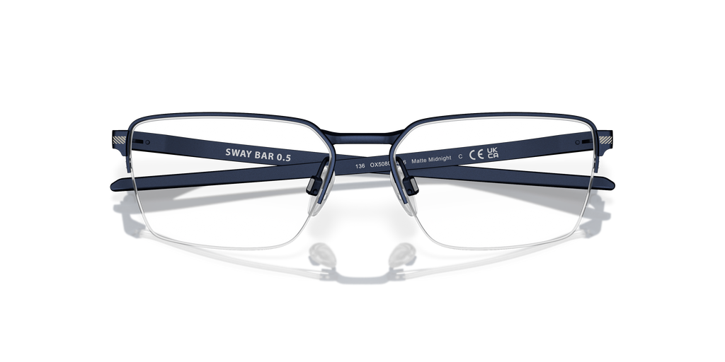 Oakley OX5080 Sway Bar 0.5 Men's Rectangle Eyeglass Frames - Satin Black Frame