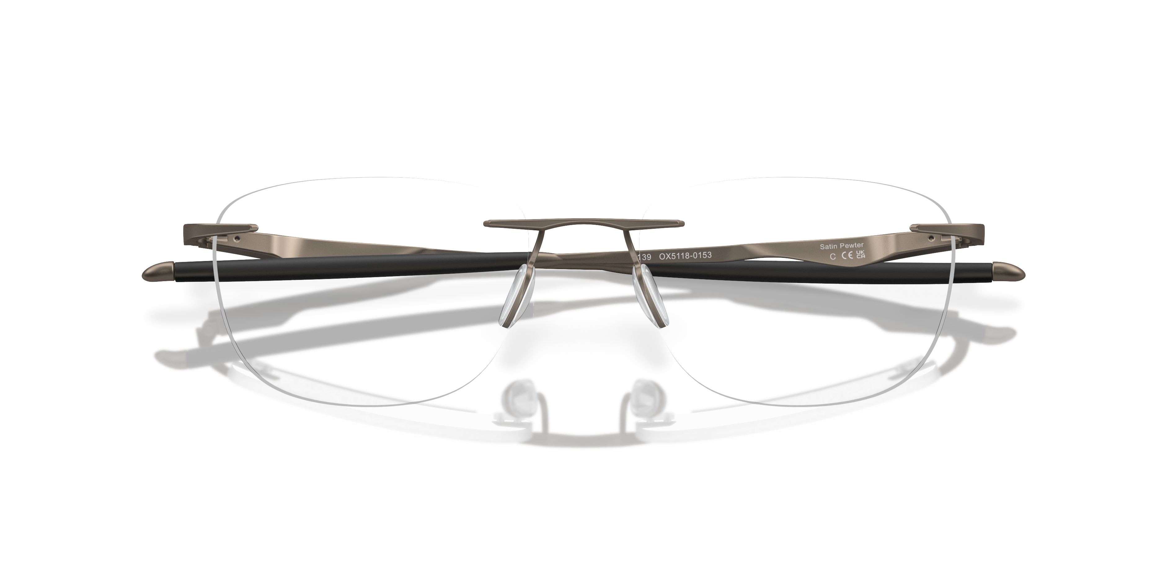 Oakley OX5118 Wingfold EVR Men's Rectangle Eyeglass Frames - Satin Pewter Frame