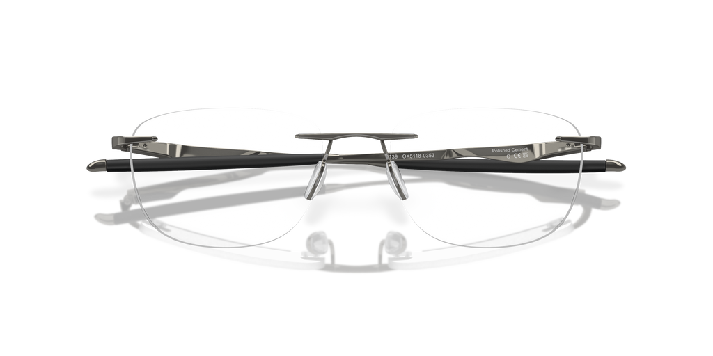 Oakley OX5118 Wingfold EVR Men's Rectangle Eyeglass Frames - Satin Pewter Frame