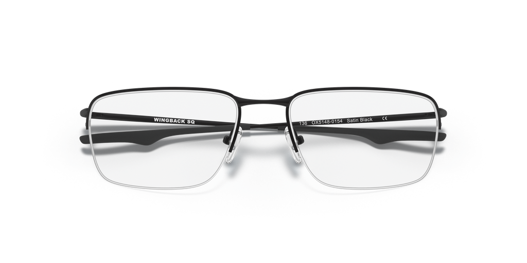Oakley OX5148 Wingback SQ Men's Square Eyeglass Frames - Satin Black Frame