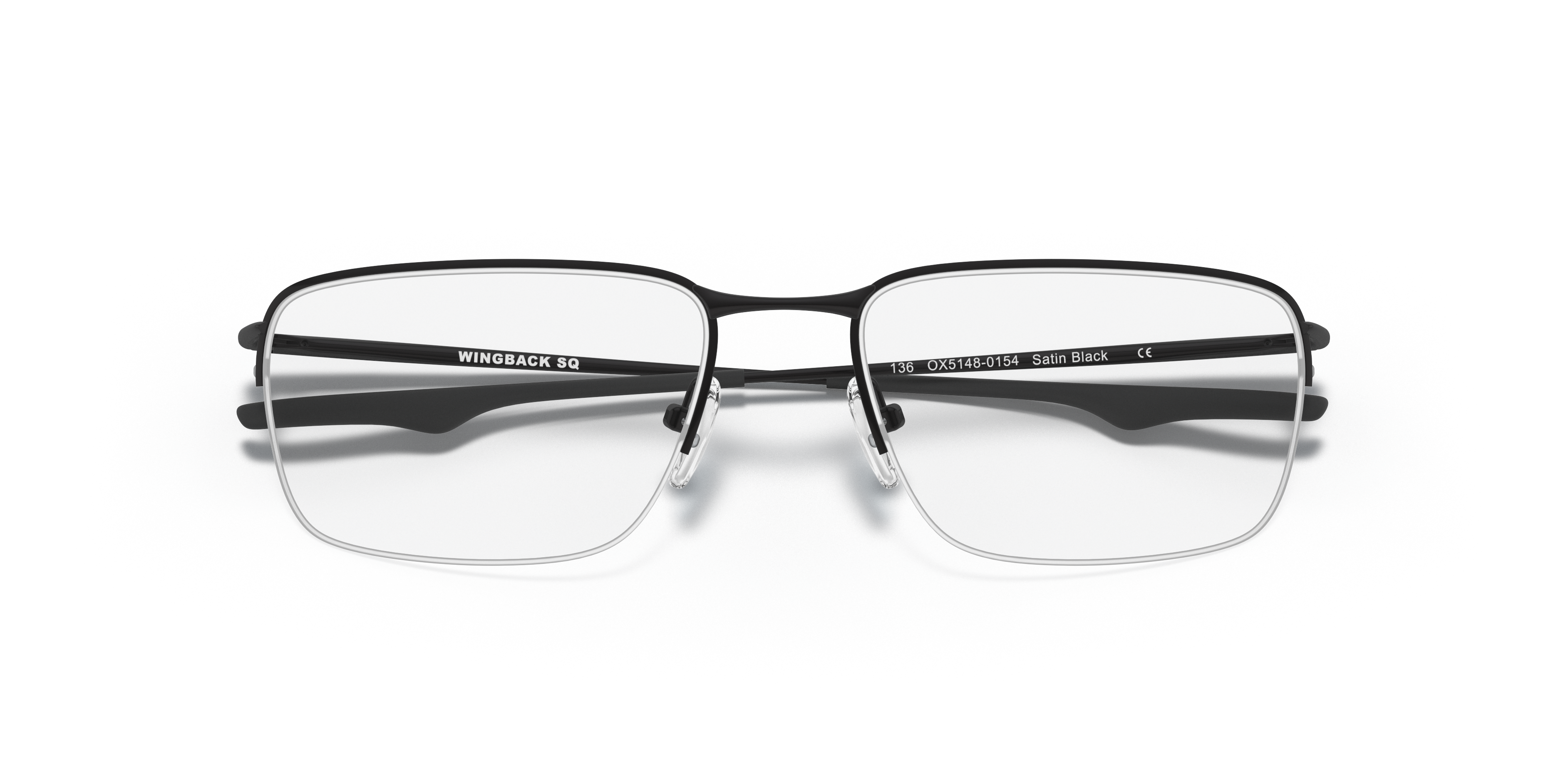 Oakley OX5148 Wingback SQ Men's Square Eyeglass Frames - Satin Black Frame