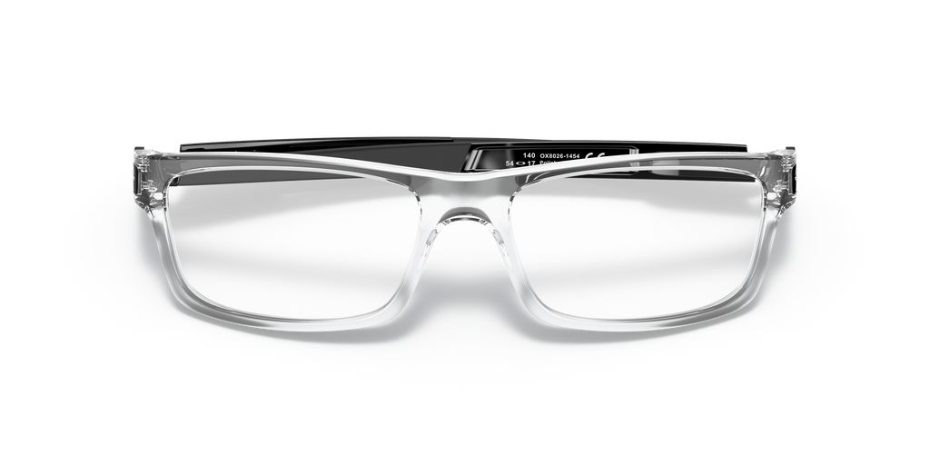 Oakley OX8026 Currency Men's Rectangle Eyeglass Frames - Polished Clear Frame