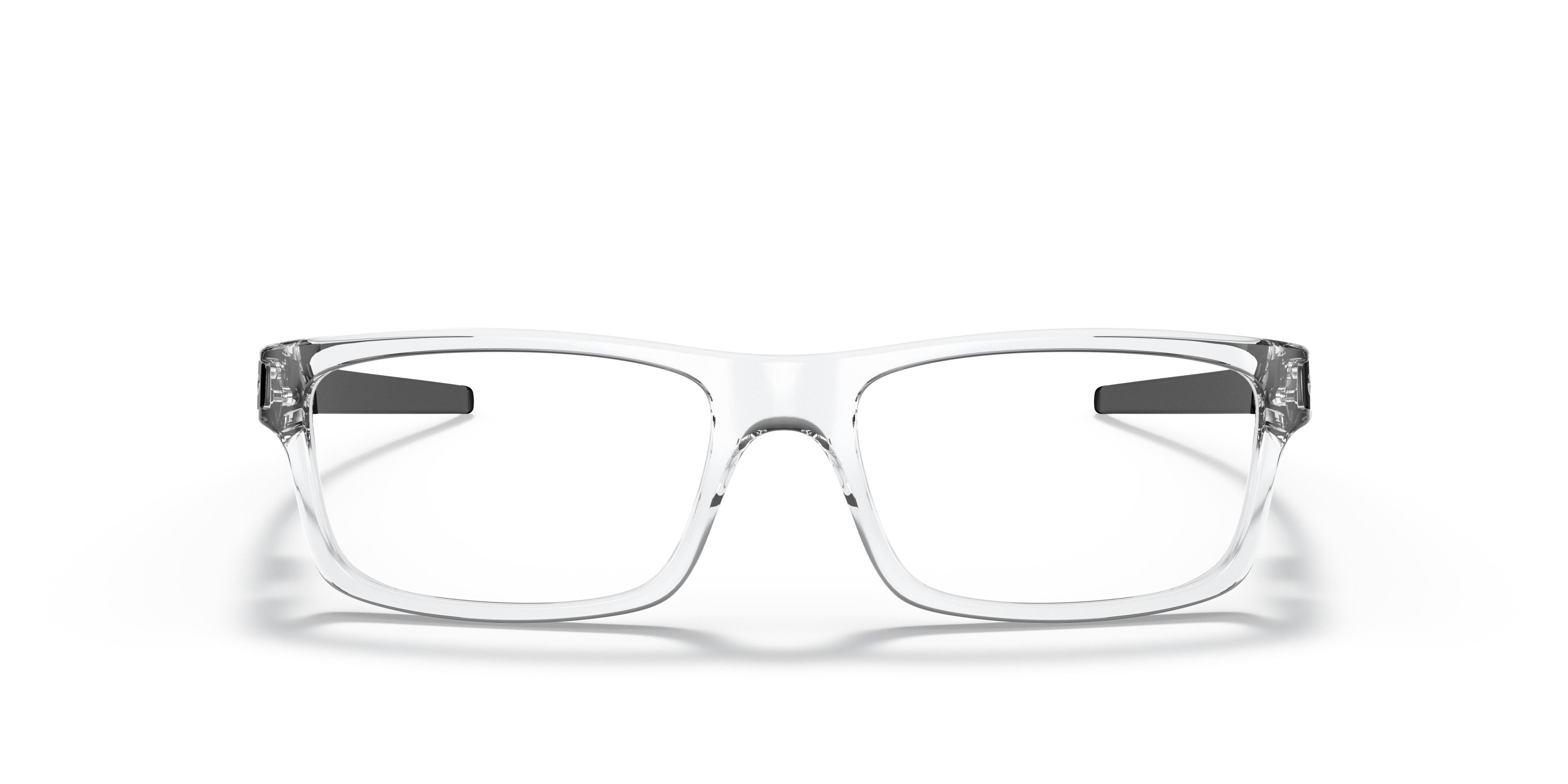 Oakley OX8026 Currency Men's Rectangle Eyeglass Frames - Polished Clear Frame