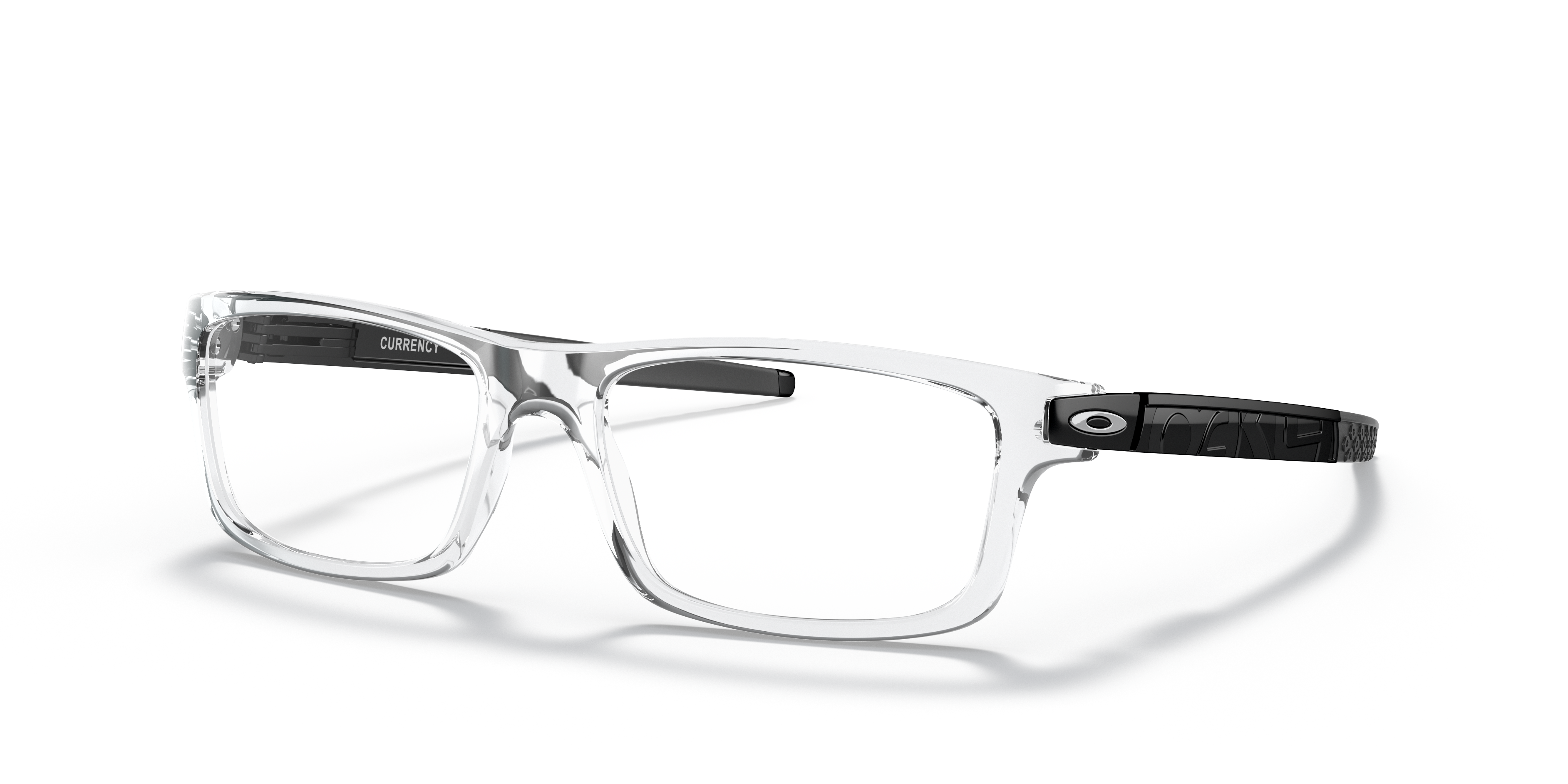 Oakley OX8026 Currency Men's Rectangle Eyeglass Frames - Satin Black Frame