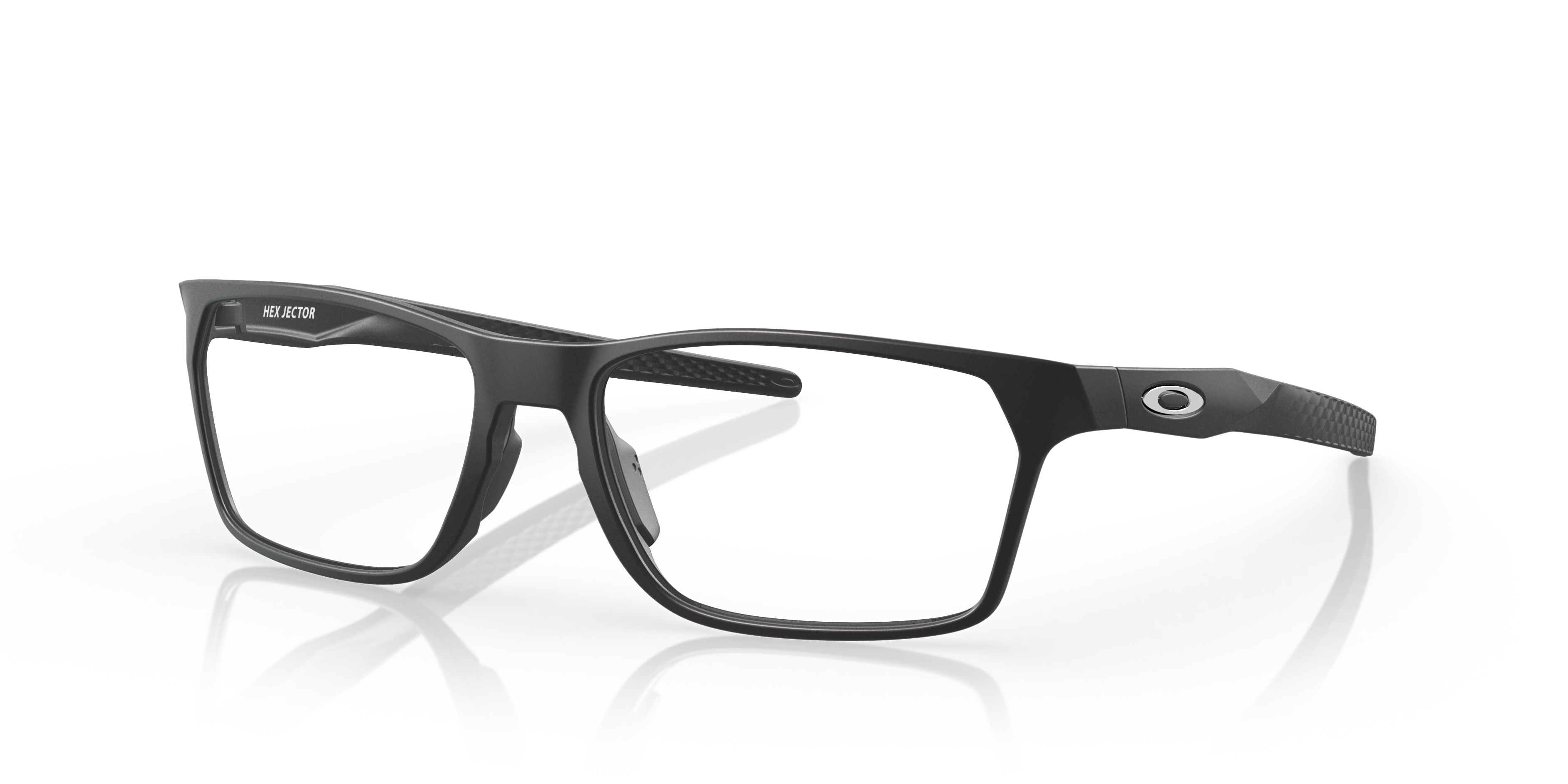Oakley OX8032 Hex Jector Men's Rectangle Eyeglass Frames - Satin Grey Smoke Frame