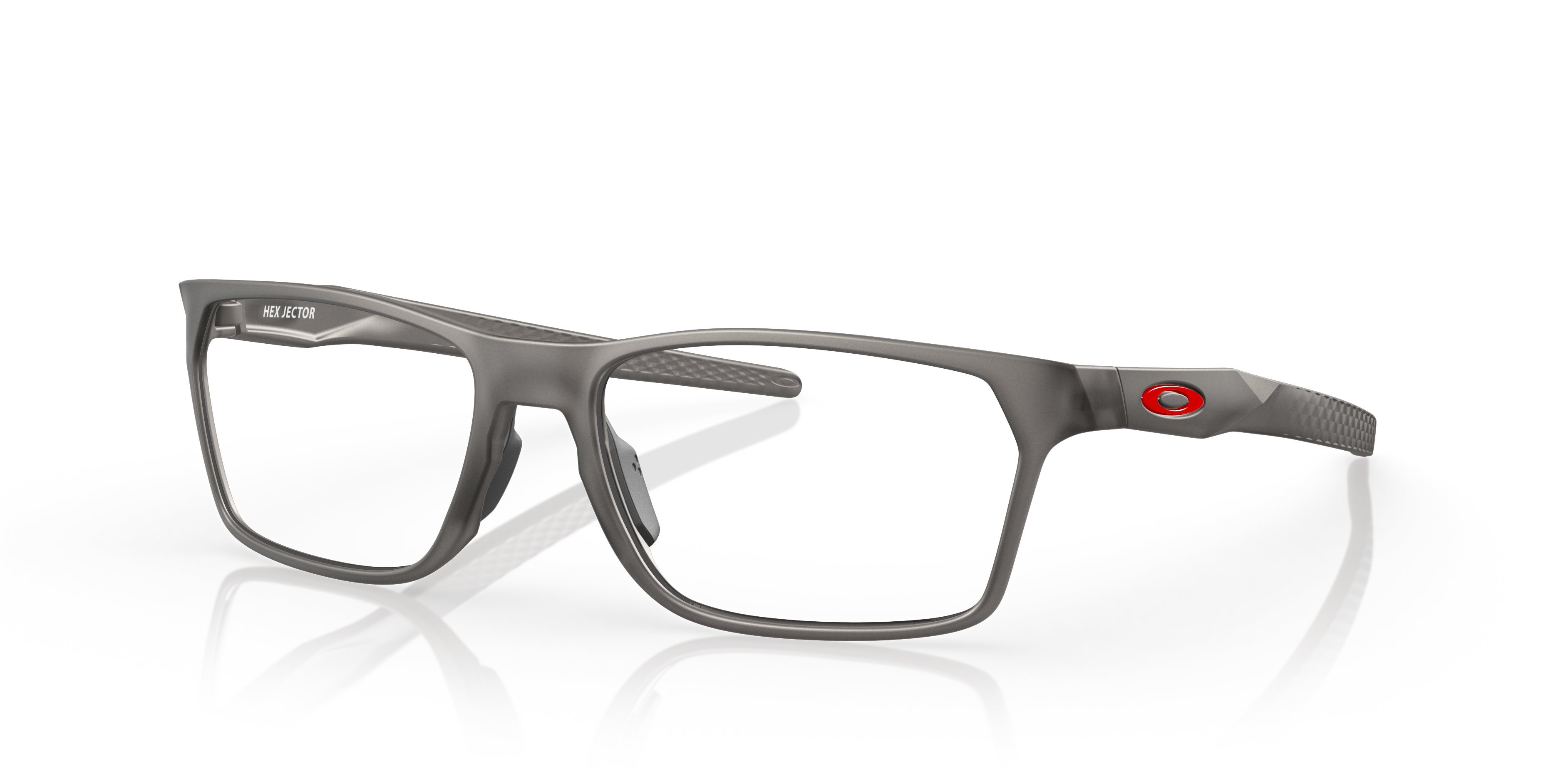Oakley OX8032 Hex Jector Men's Rectangle Eyeglass Frames - Satin Grey Smoke Frame