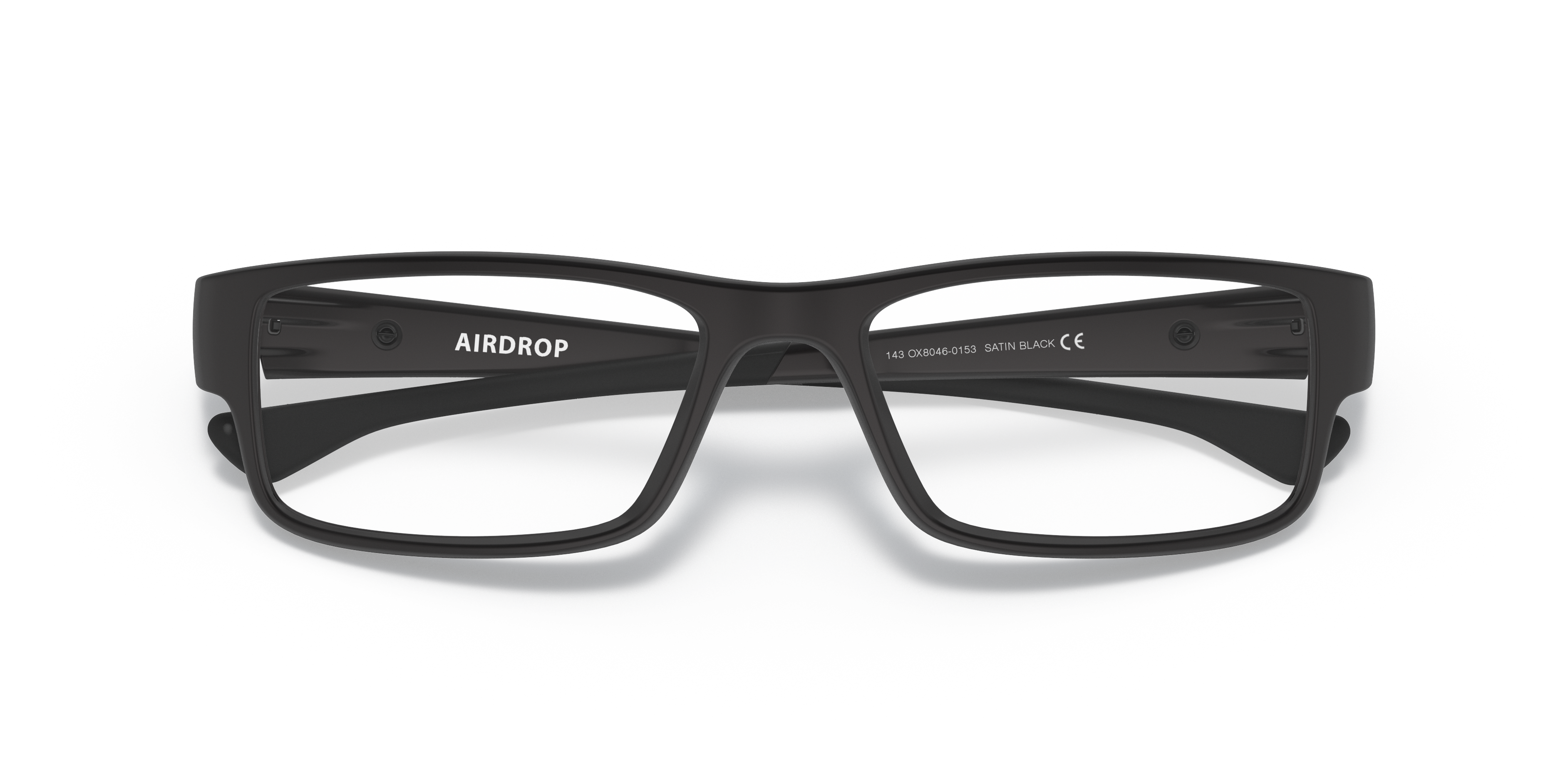 Oakley OX8046 Airdrop Men's Rectangle Eyeglass Frames - Satin Black Frame