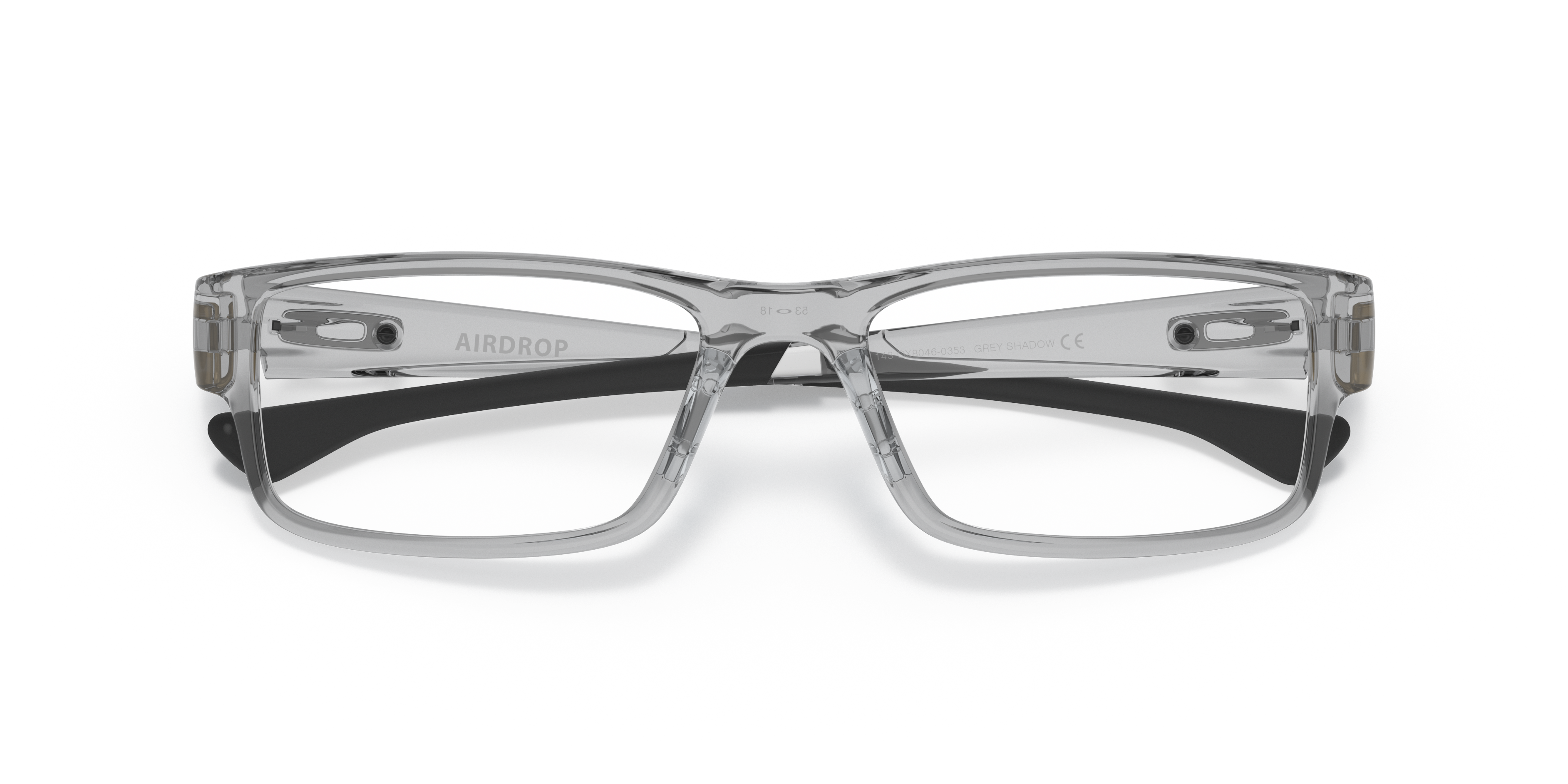 Oakley OX8046 Airdrop Men's Rectangle Eyeglass Frames - Grey Shadow Frame