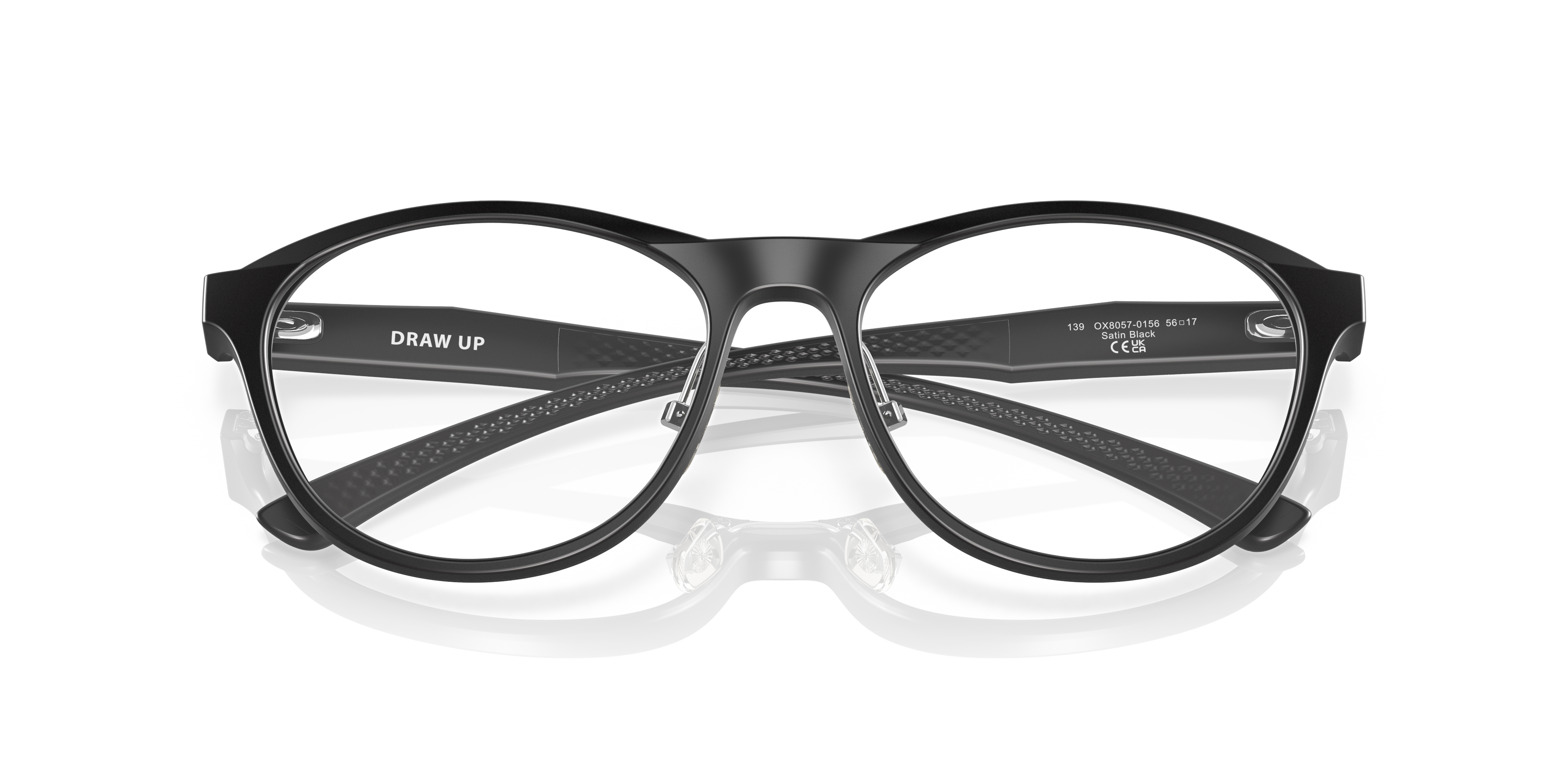Oakley OX8057 Draw Up Women's Round Eyeglass Frames - Satin Black Frame