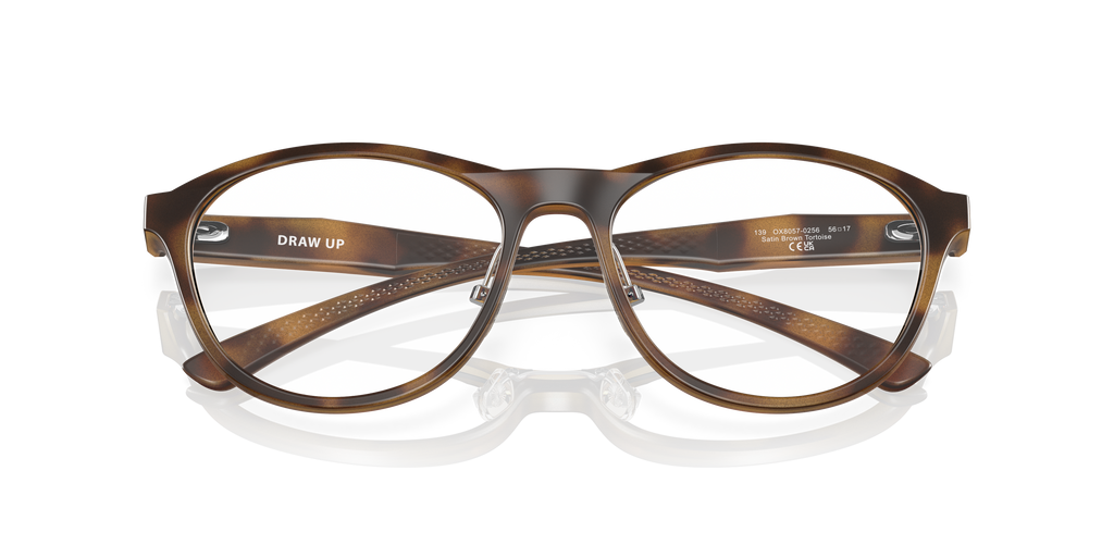 Oakley OX8057 Draw Up Women's Round Eyeglass Frames - Satin Black Frame