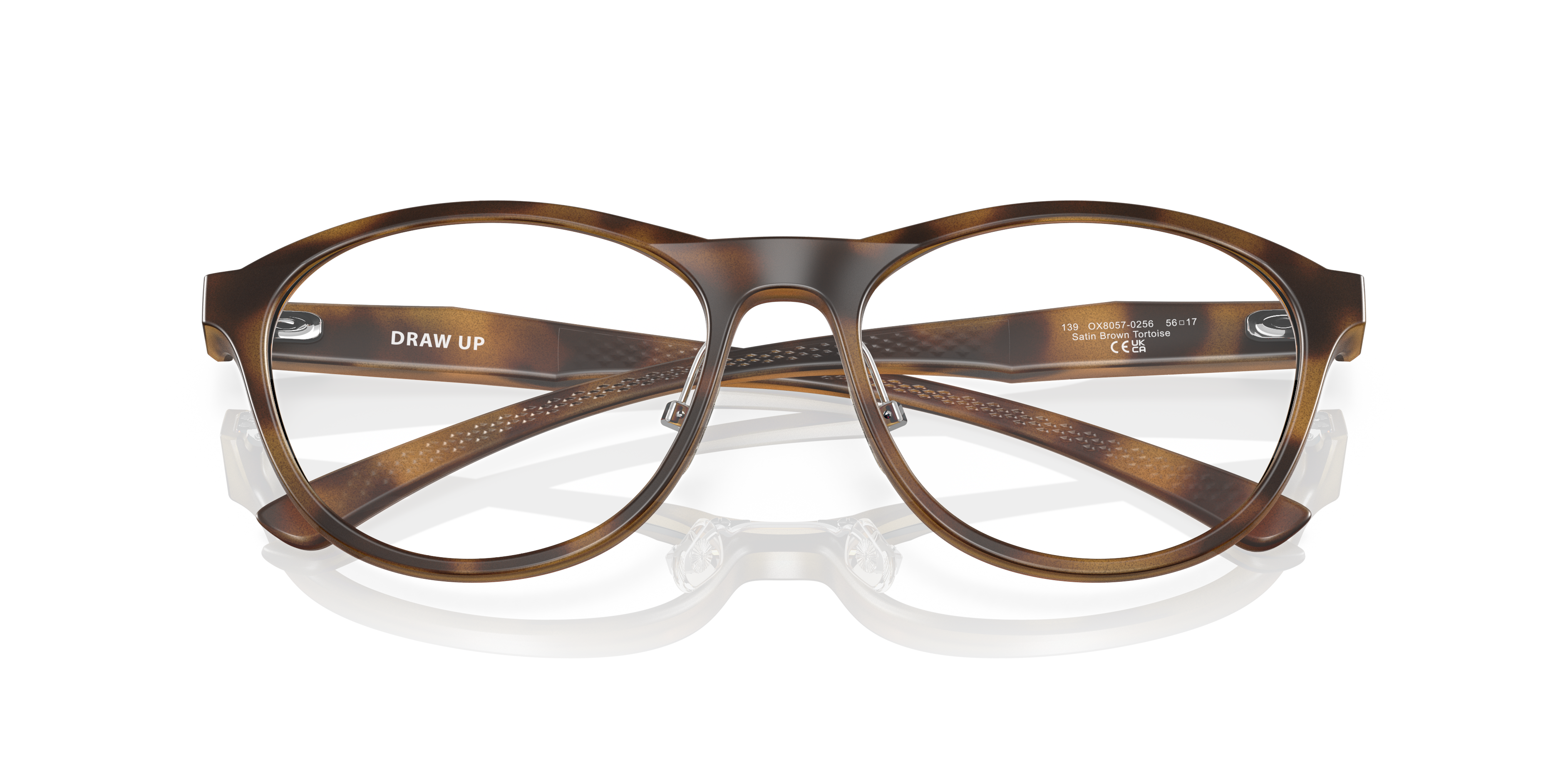 Oakley OX8057 Draw Up Women's Round Eyeglass Frames - Satin Black Frame