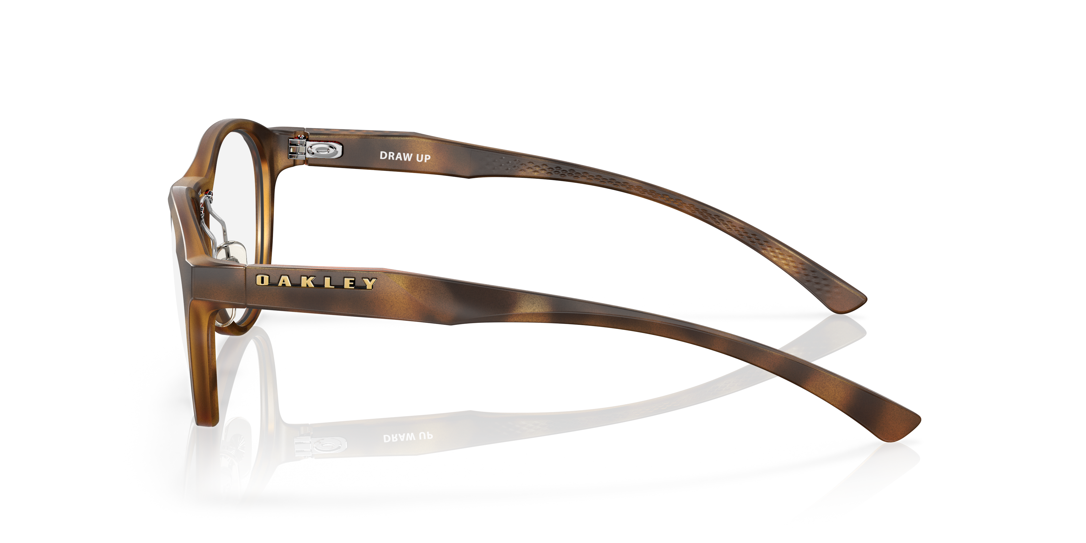 Oakley OX8057 Draw Up Women's Round Eyeglass Frames - Satin Brown Tortoise Frame