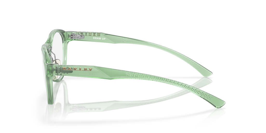 Oakley OX8057 Draw Up Women's Round Eyeglass Frames - Polished Trans Jade Frame