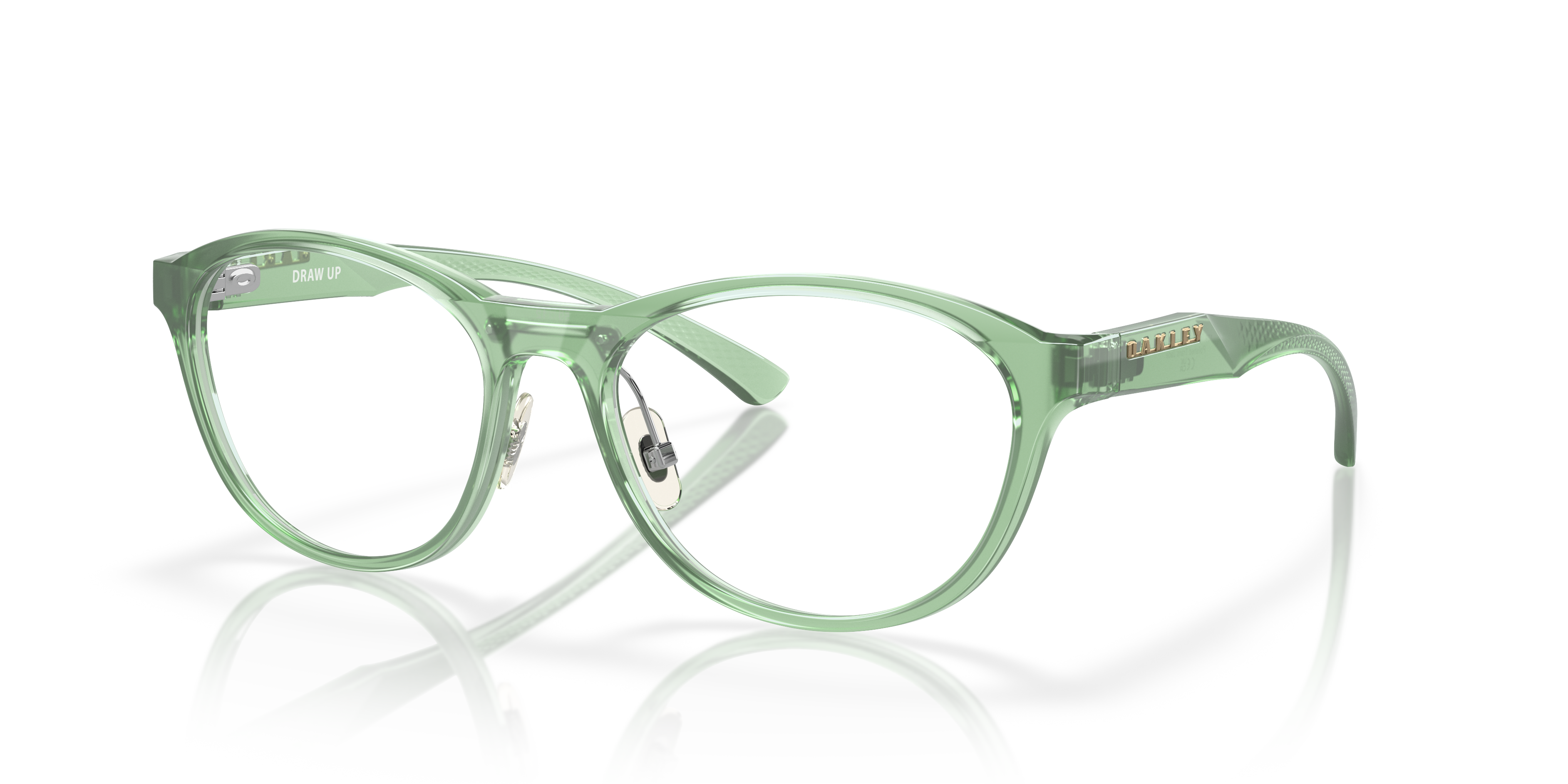 Oakley OX8057 Draw Up Women's Round Eyeglass Frames - Satin Brown Tortoise Frame