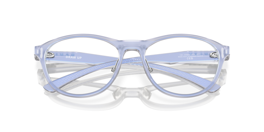 Oakley OX8057 Draw Up Women's Round Eyeglass Frames - Satin Black Frame