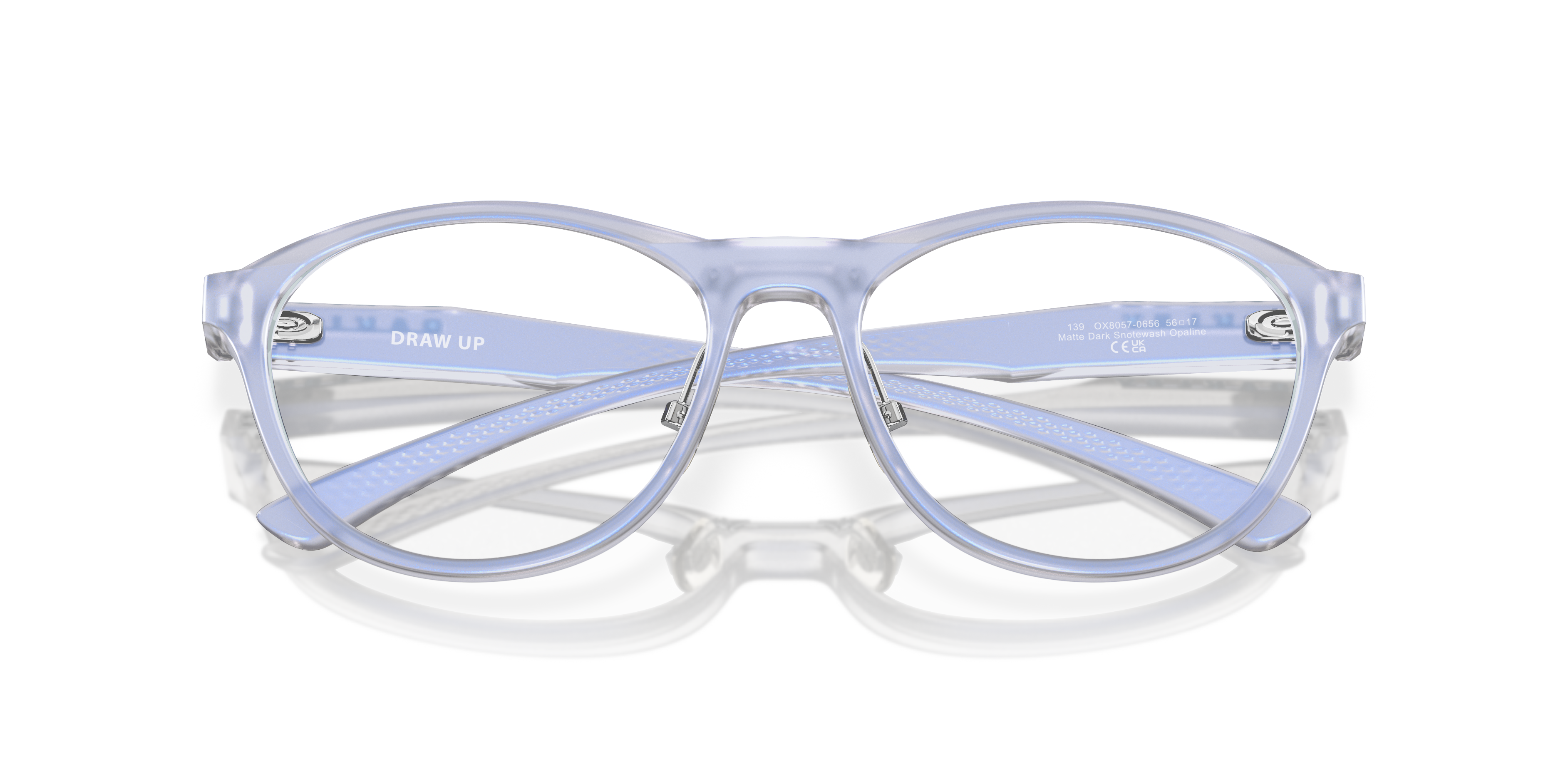 Oakley OX8057 Draw Up Women's Round Eyeglass Frames - Matte Dark Stonewash Frame