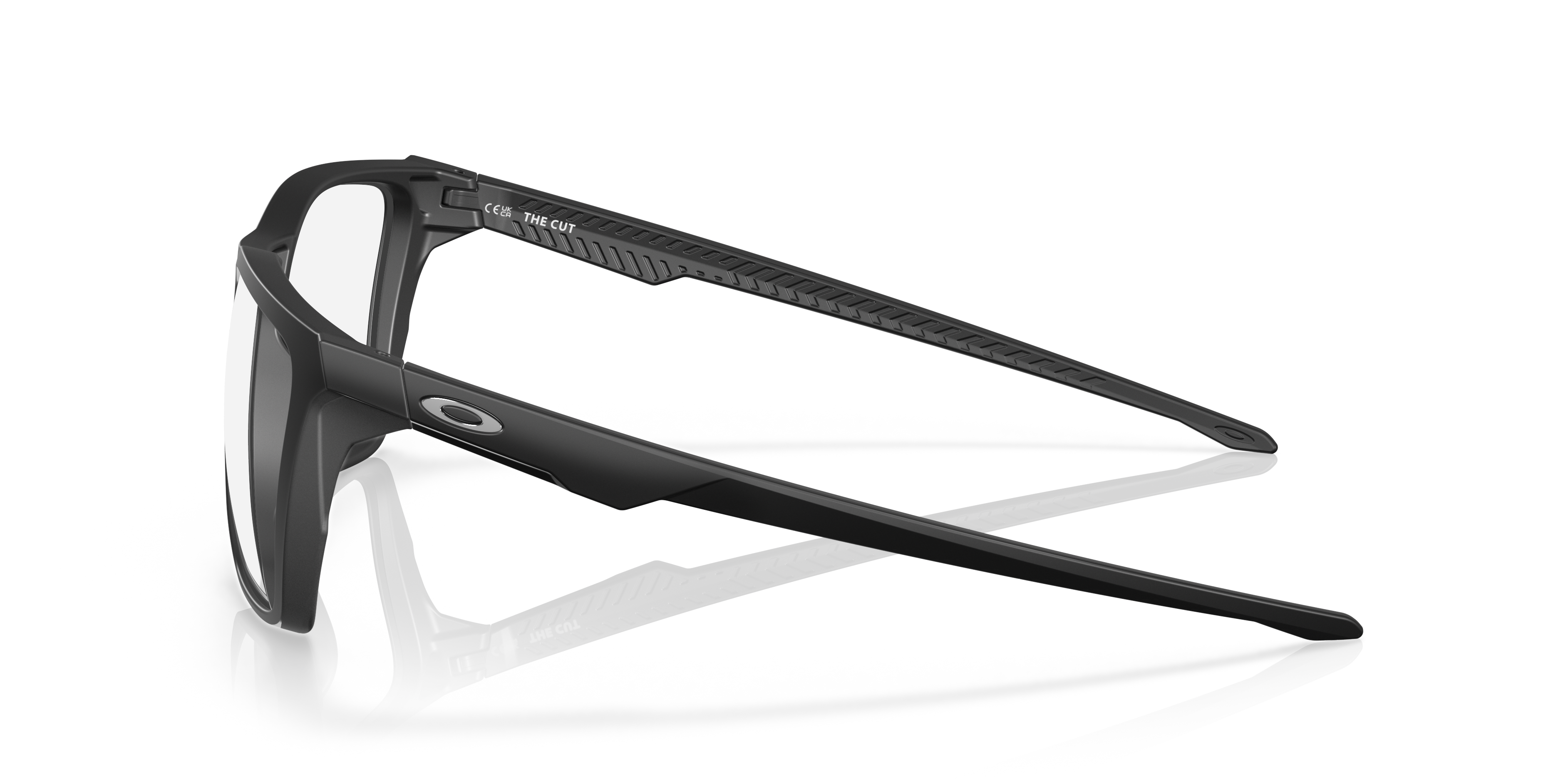 Oakley OX8058 The Cut Men's Square Eyeglass Frames - Polished Trans Jade Frame