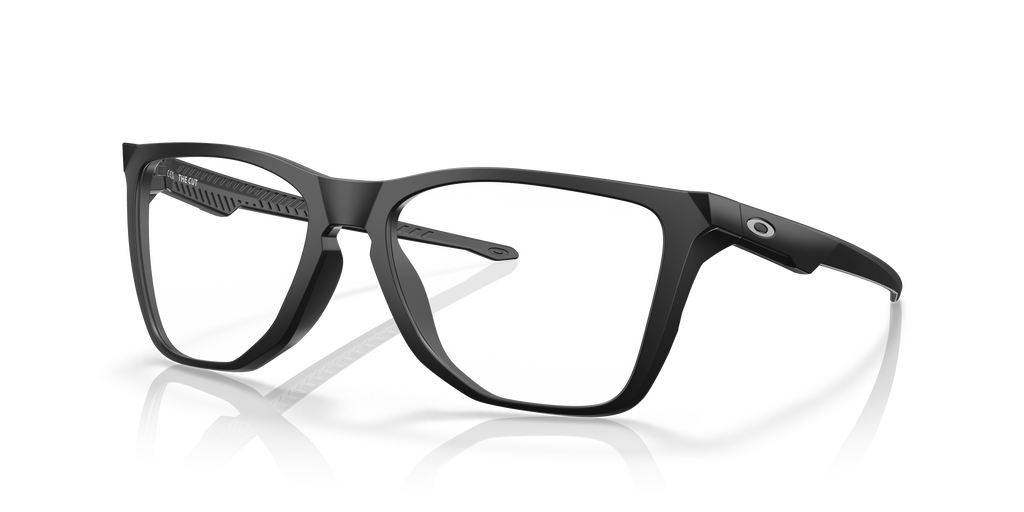 Oakley OX8058 The Cut Men's Square Eyeglass Frames - Polished Trans Jade Frame