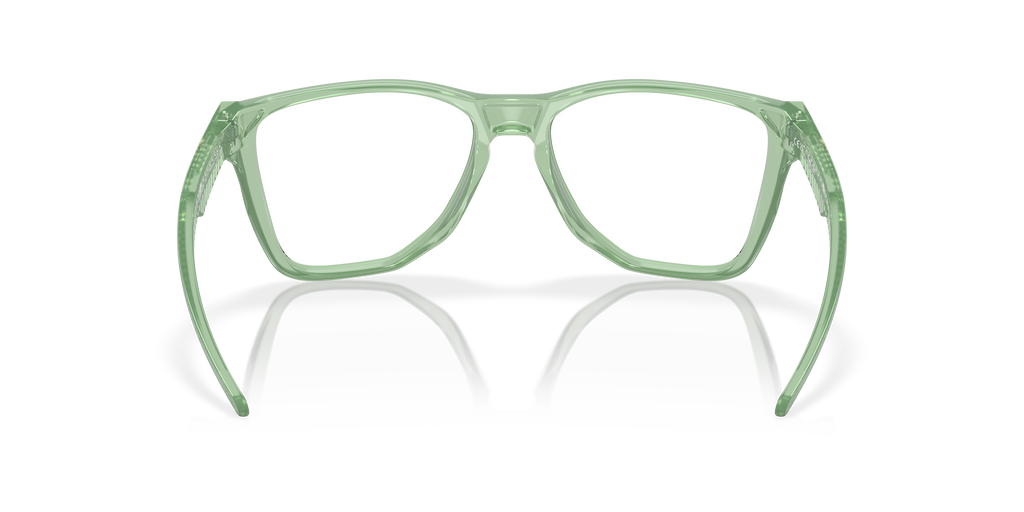 Oakley OX8058 The Cut Men's Square Eyeglass Frames - Polished Trans Stonewash Frame