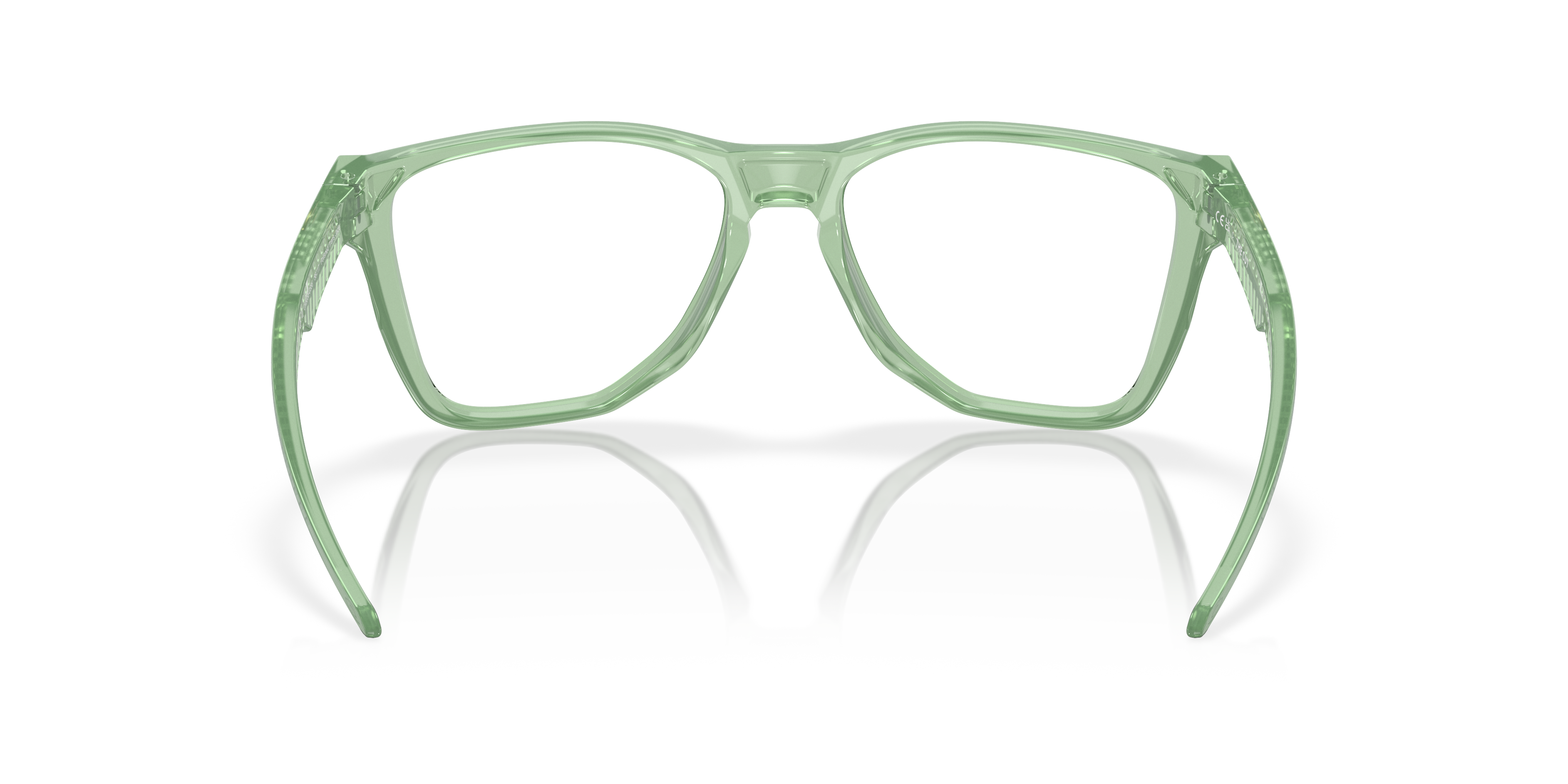 Oakley OX8058 The Cut Men's Square Eyeglass Frames - Polished Trans Stonewash Frame