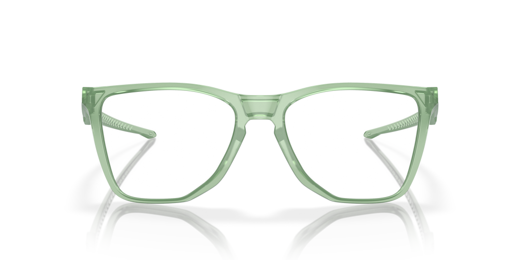 Oakley OX8058 The Cut Men's Square Eyeglass Frames - Polished Trans Jade Frame