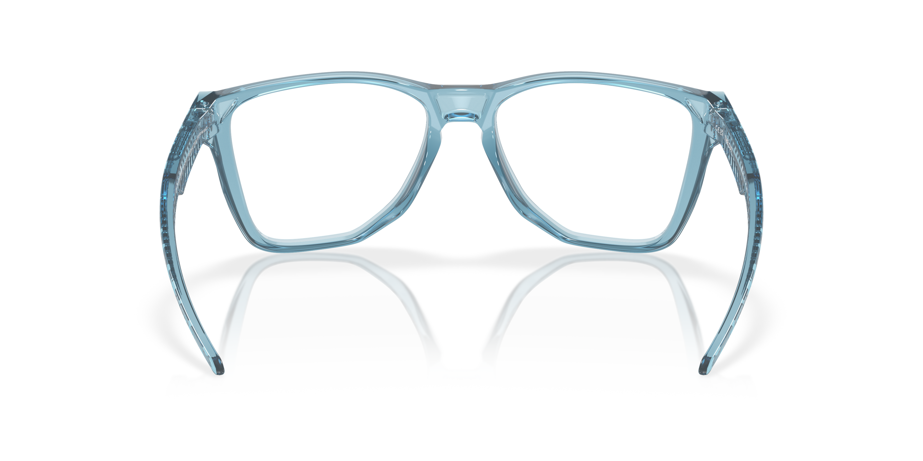 Oakley OX8058 The Cut Men's Square Eyeglass Frames - Polished Trans Jade Frame