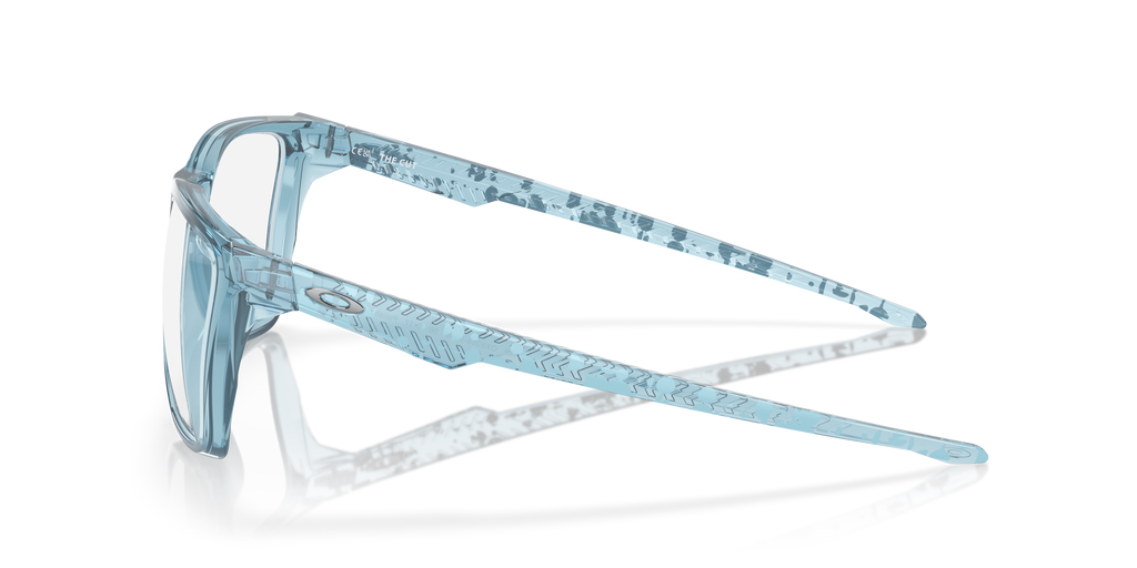 Oakley OX8058 The Cut Men's Square Eyeglass Frames - Polished Trans Jade Frame