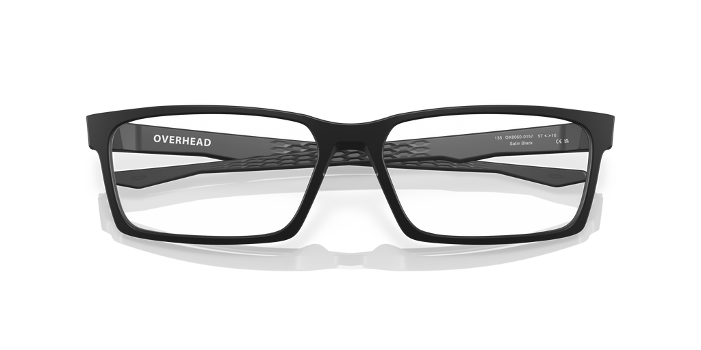 Oakley OX8060 Overhead Men's Rectangle Eyeglass Frames - Matte Dark Silver Frame