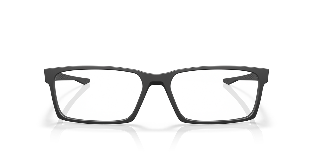Oakley OX8060 Overhead Men's Rectangle Eyeglass Frames - Matte Dark Silver Frame