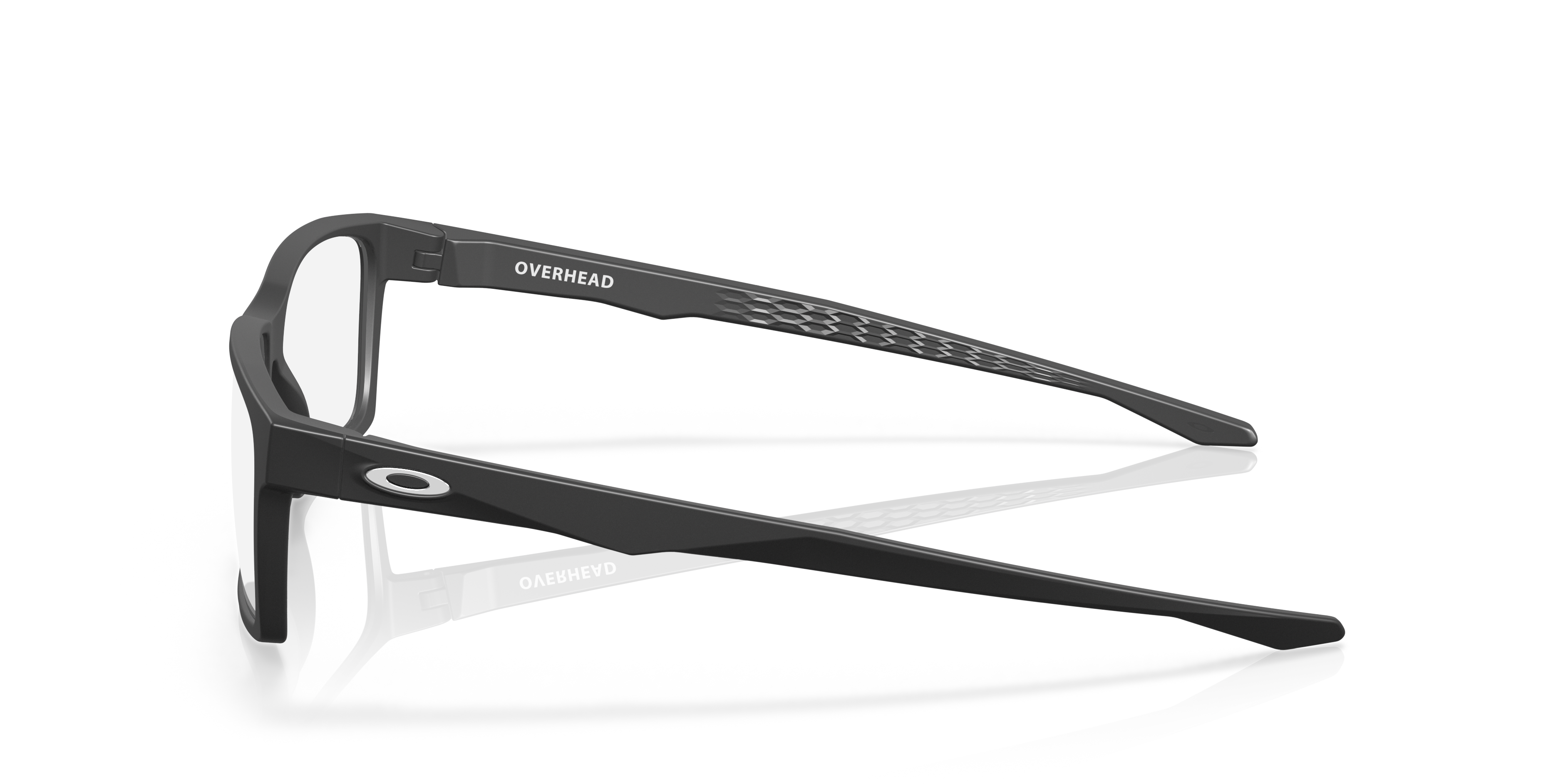 Oakley OX8060 Overhead Men's Rectangle Eyeglass Frames - Matte Dark Silver Frame