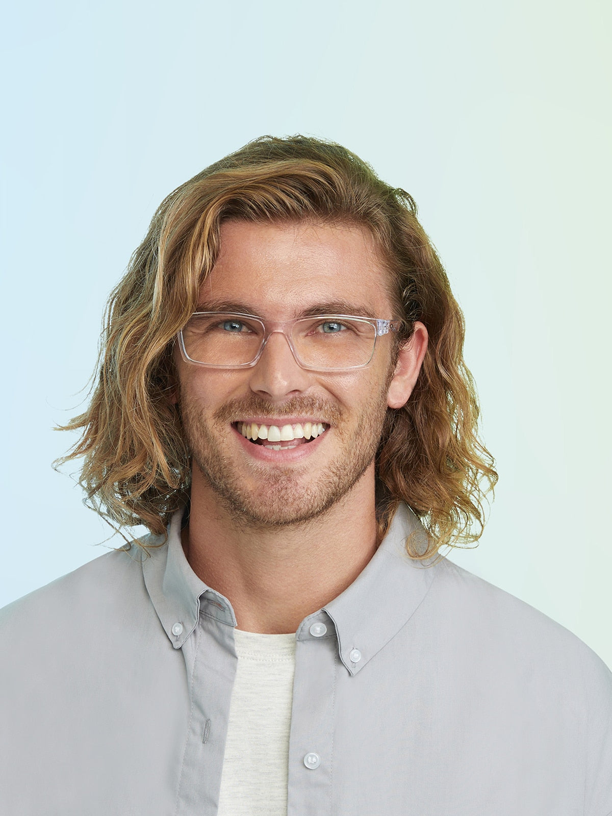 Oakley OX8060 Overhead Men's Rectangle Eyeglass Frames - Polished Clear Frame