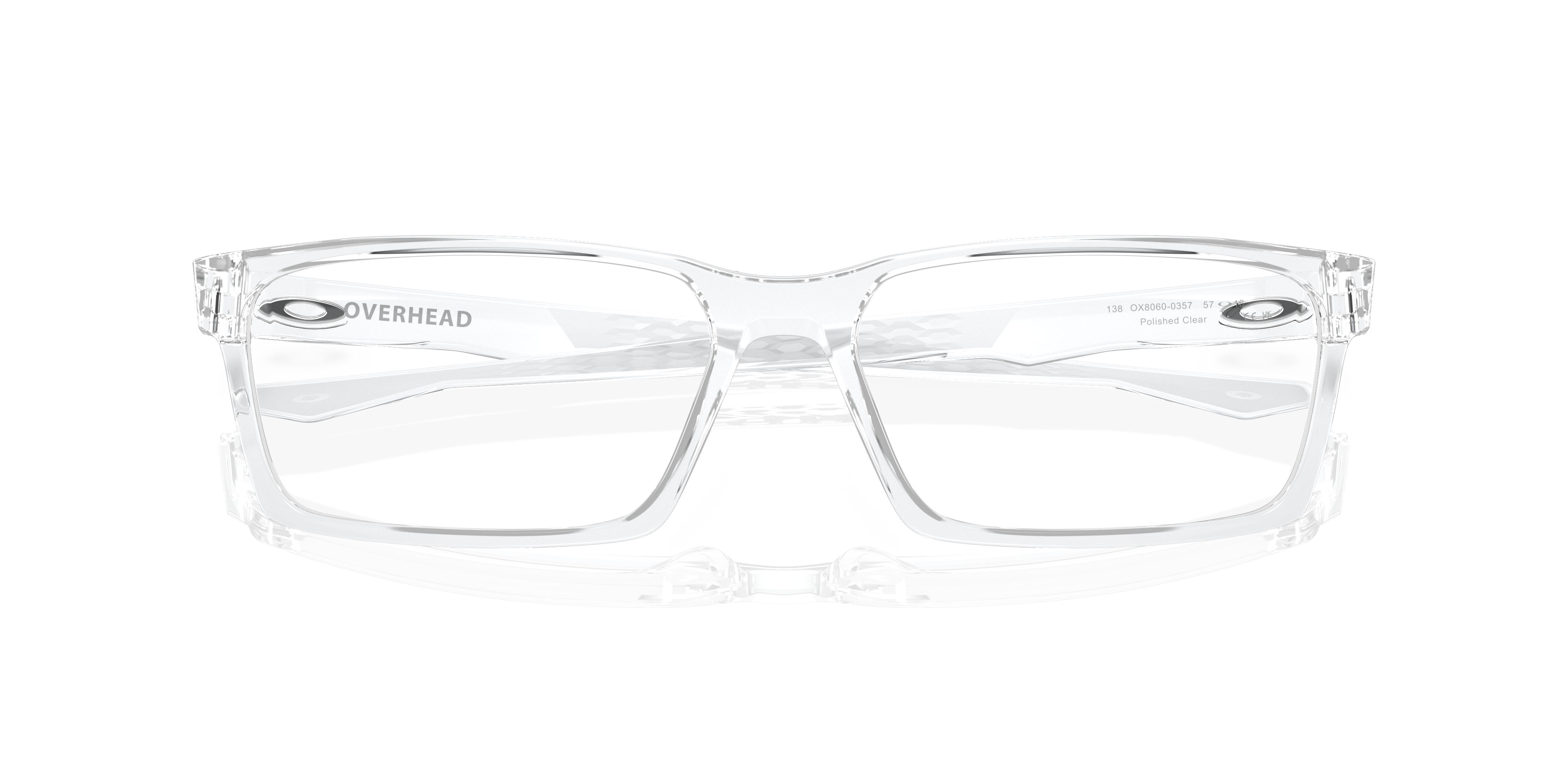 Oakley OX8060 Overhead Men's Rectangle Eyeglass Frames - Matte Dark Silver Frame