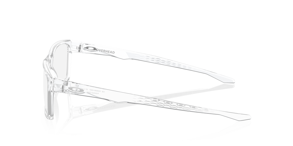 Oakley OX8060 Overhead Men's Rectangle Eyeglass Frames - Polished Clear Frame