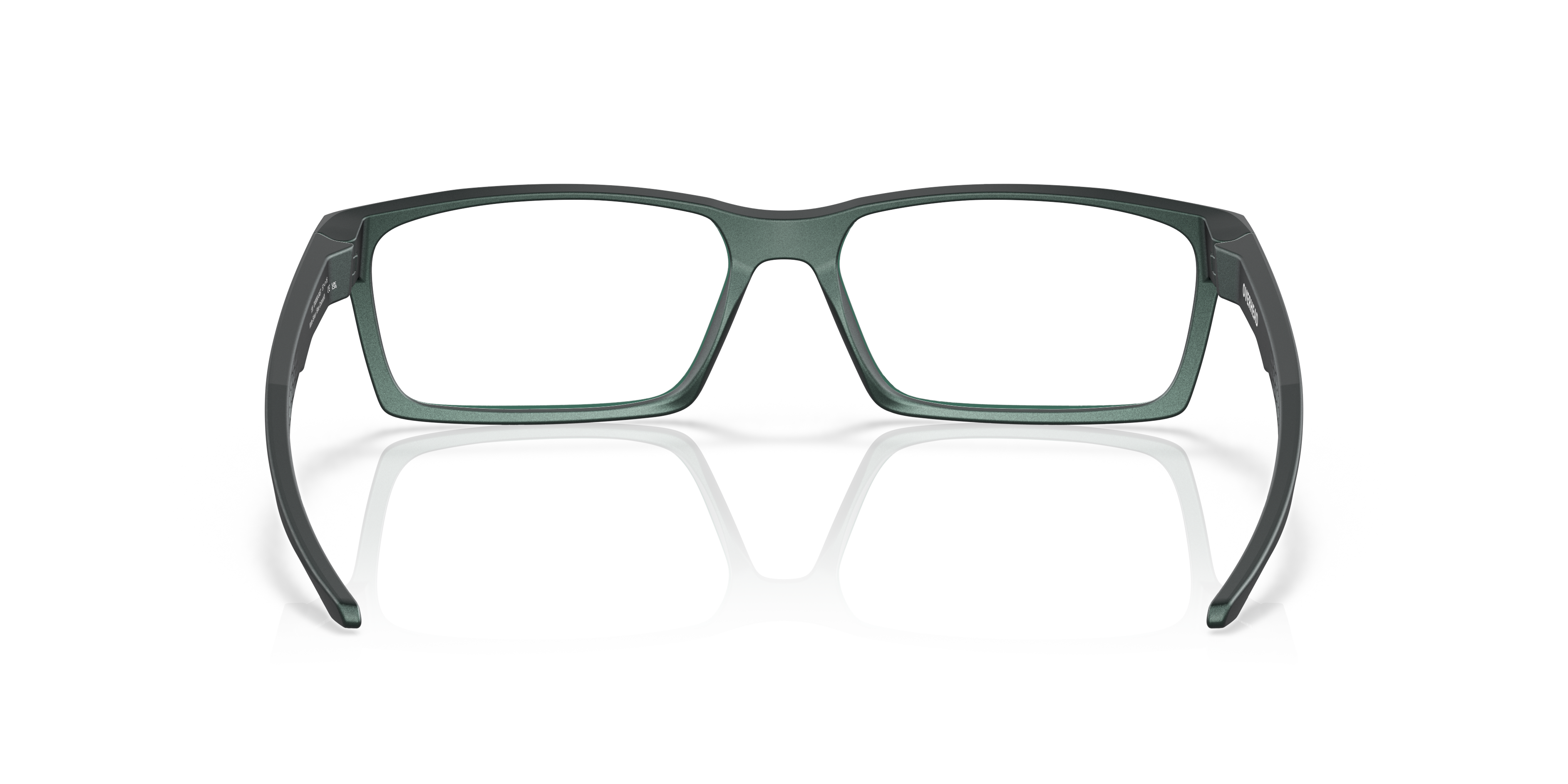 Oakley OX8060 Overhead Men's Rectangle Eyeglass Frames - Polished Clear Frame