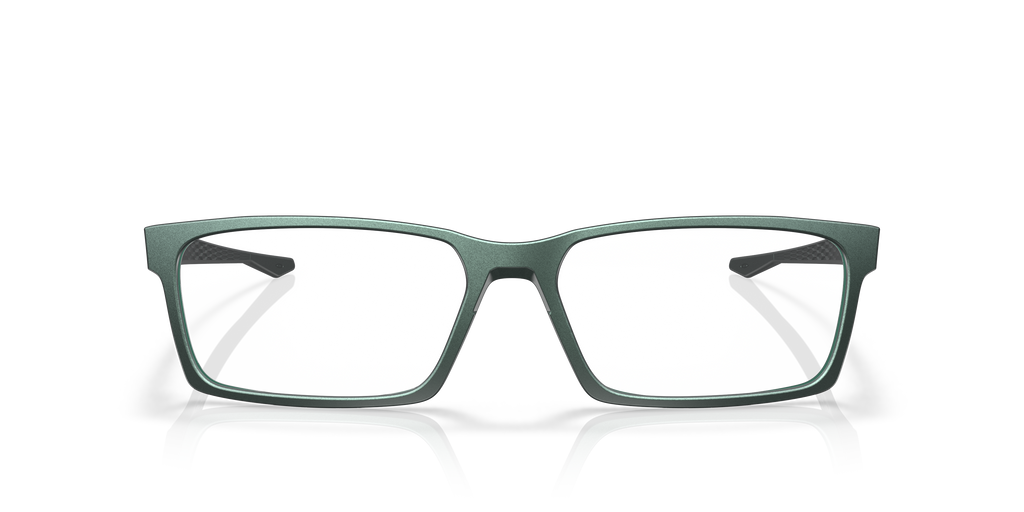 Oakley OX8060 Overhead Men's Rectangle Eyeglass Frames - Polished Trans Jade Frame