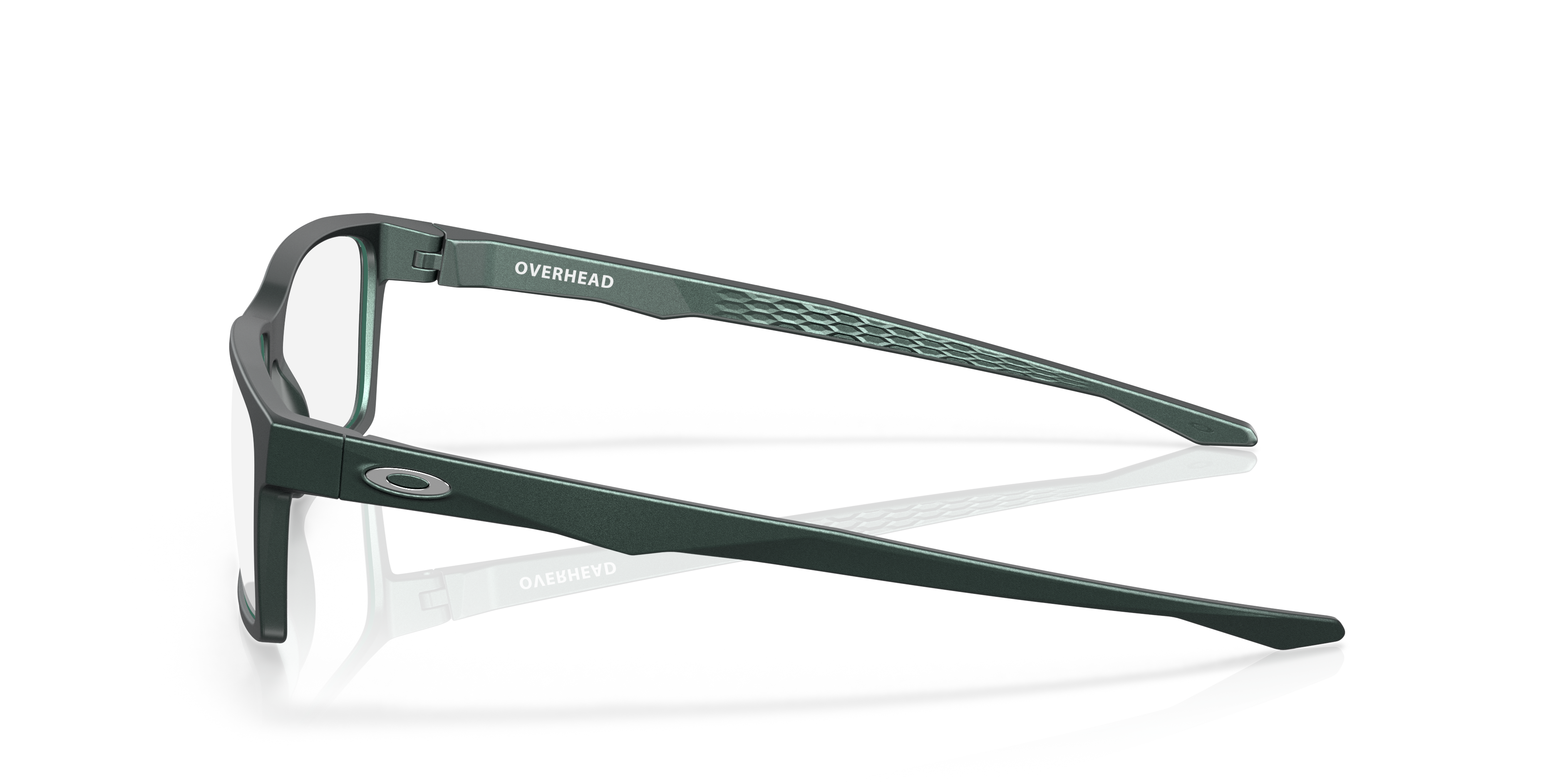 Oakley OX8060 Overhead Men's Rectangle Eyeglass Frames - Matte Dark Silver Frame