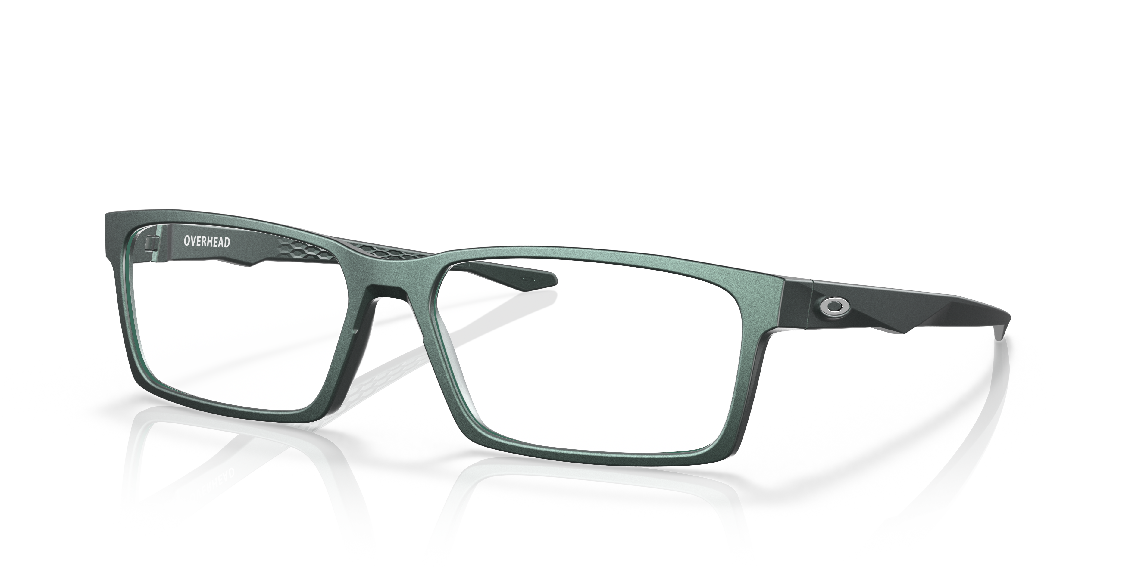 Oakley OX8060 Overhead Men's Rectangle Eyeglass Frames - Satin Black Frame