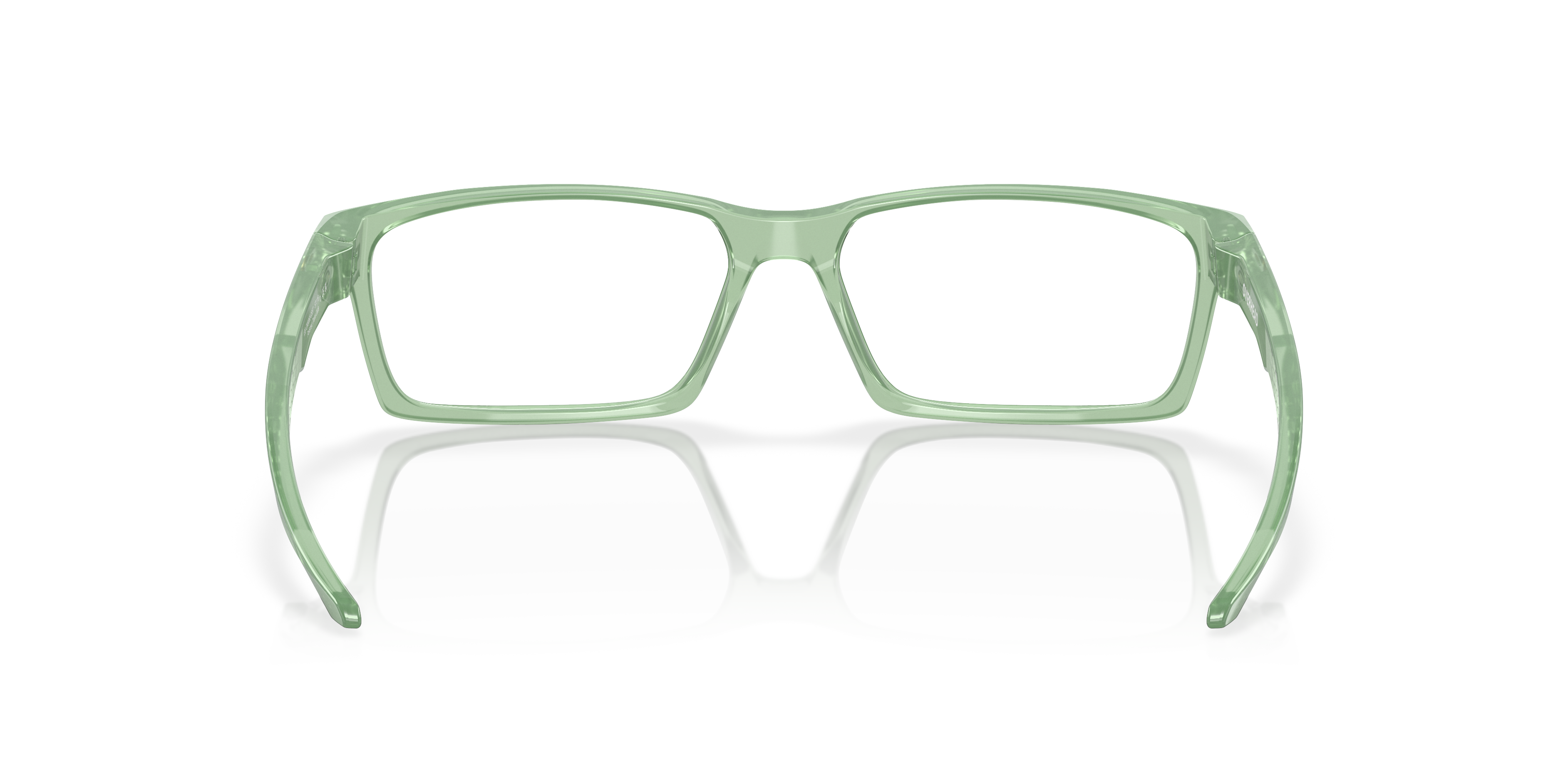 Oakley OX8060 Overhead Men's Rectangle Eyeglass Frames - Polished Clear Frame