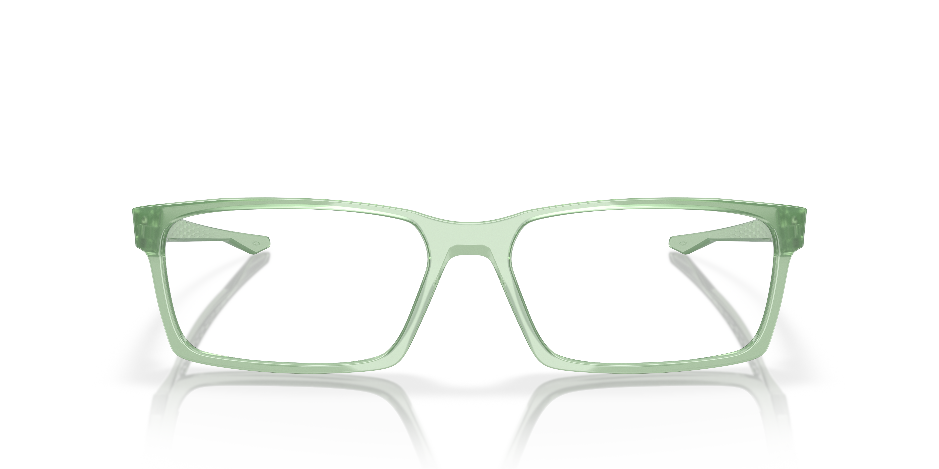 Oakley OX8060 Overhead Men's Rectangle Eyeglass Frames - Polished Trans Jade Frame