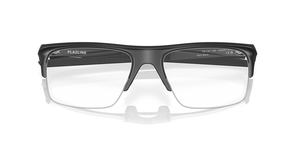 Oakley OX8061 Plazlink Men's Rectangle Eyeglass Frames - Grey Shadow Frame