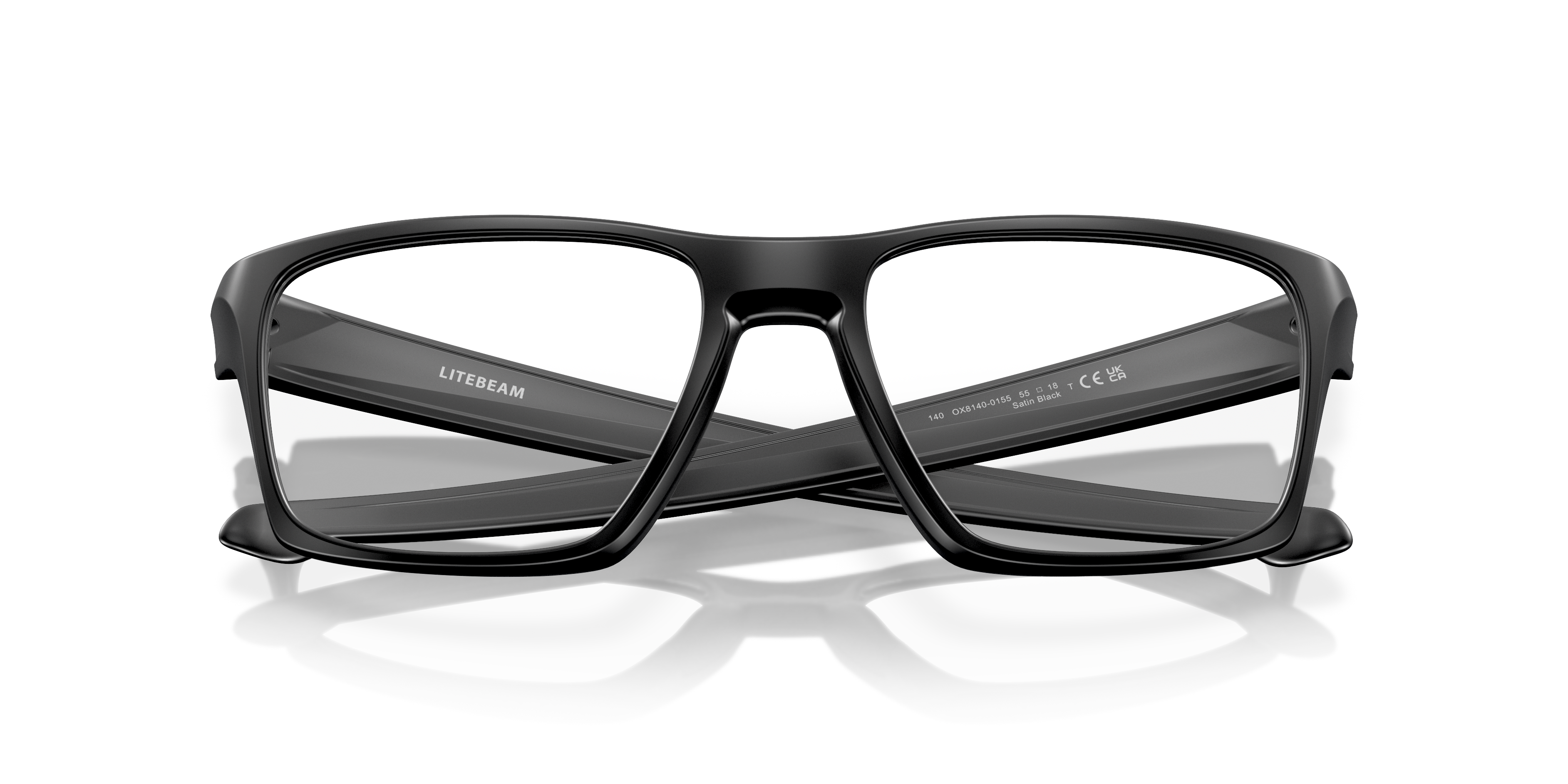 Oakley OX8140 Litebeam Men's Square Eyeglass Frames - Satin Grey Smoke Frame