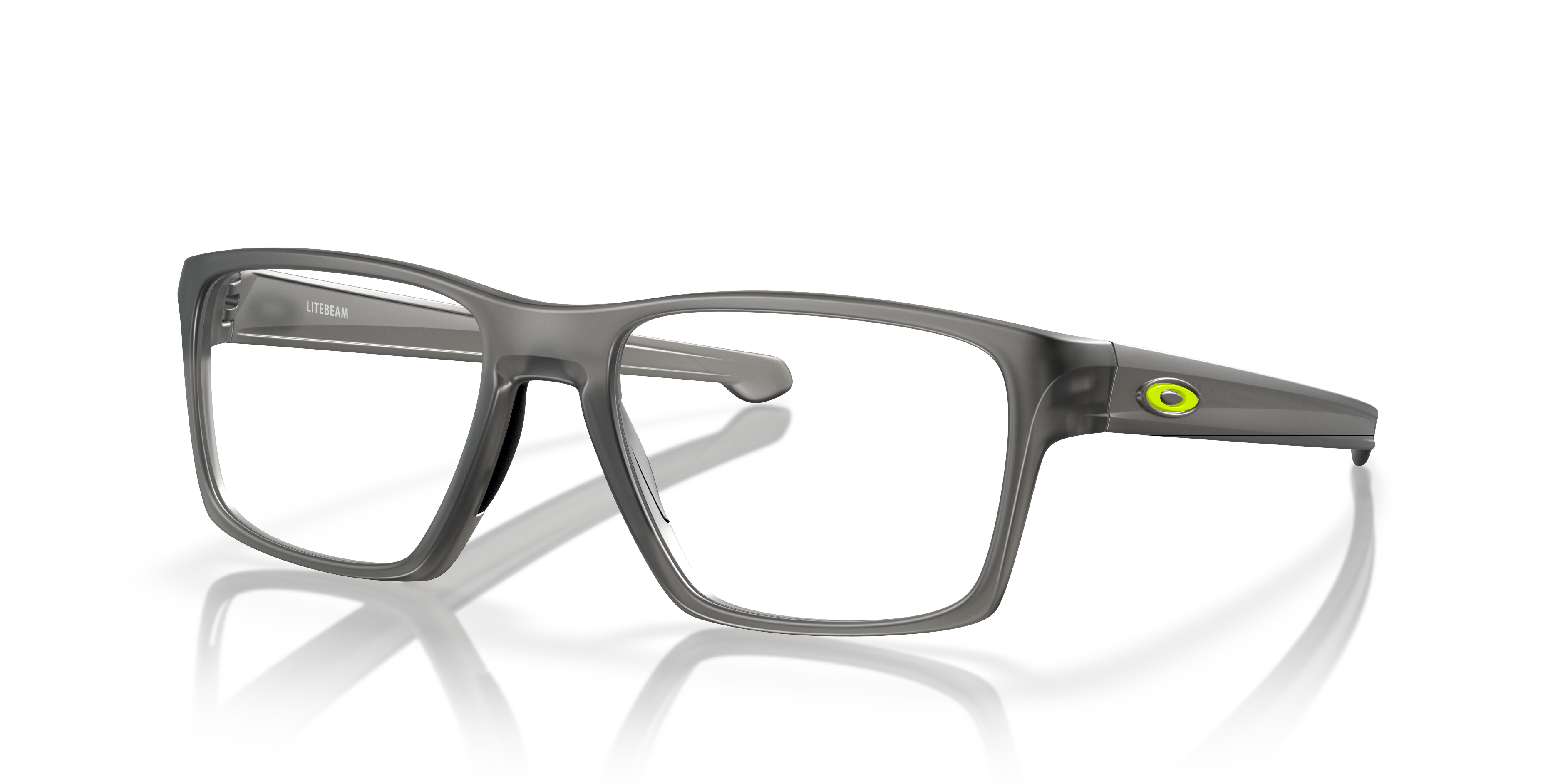 Oakley OX8140 Litebeam Men's Square Eyeglass Frames - Satin Grey Smoke Frame