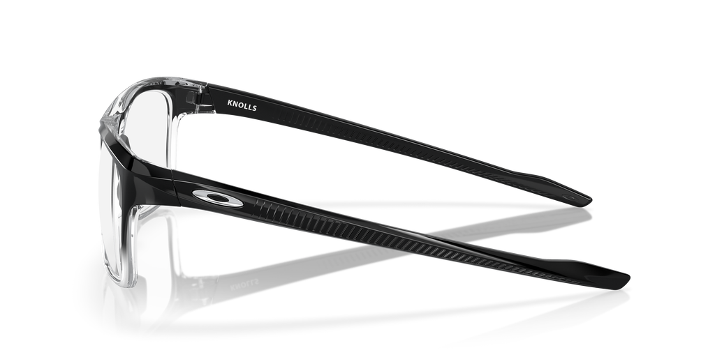 Oakley OX8144 Knolls Men's Rectangle Eyeglass Frames - Polished Black Fade Frame