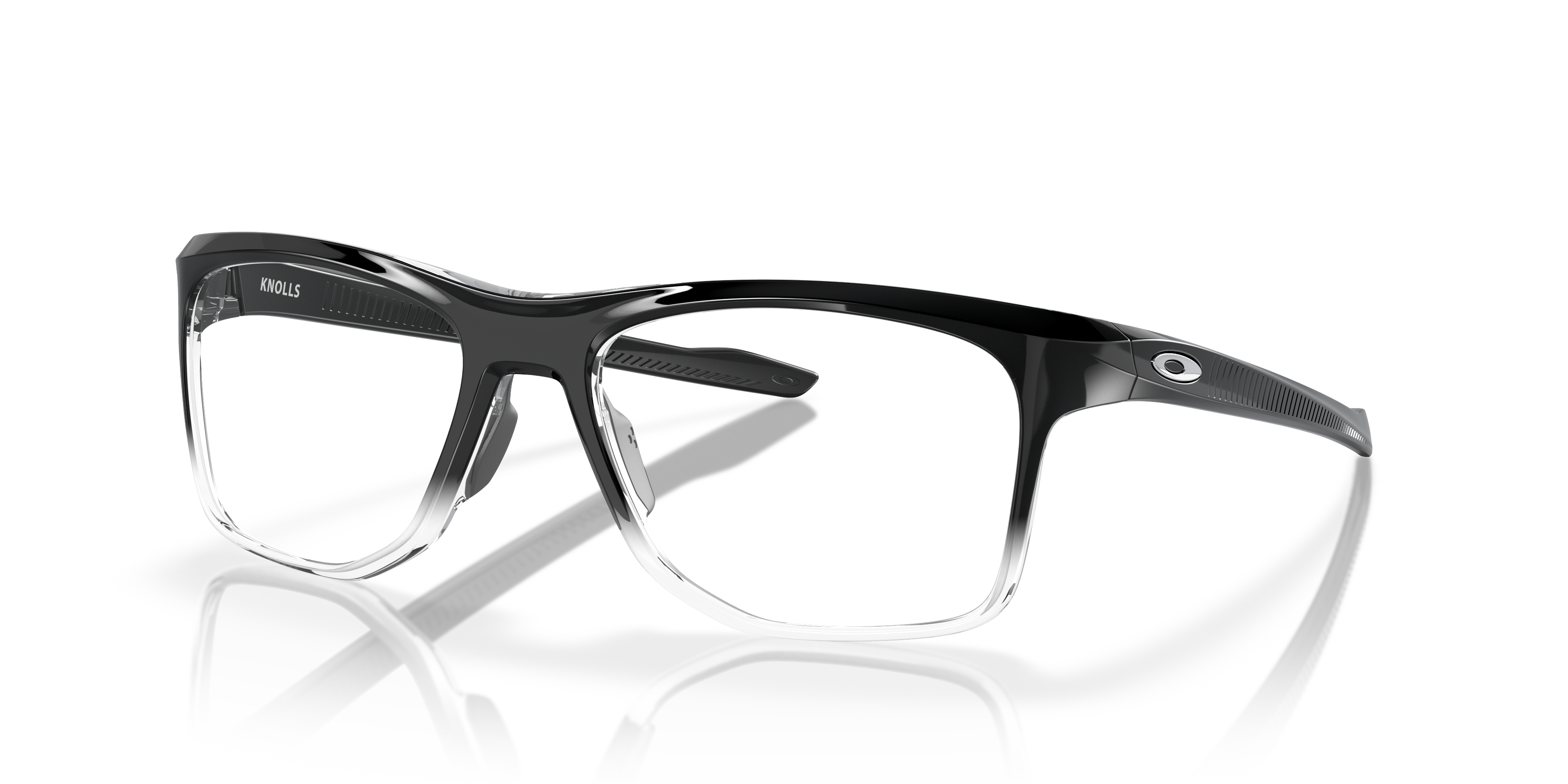 Oakley OX8144 Knolls Men's Rectangle Eyeglass Frames - Satin Grey Smoke Frame