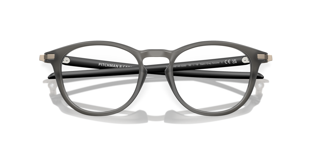 Oakley OX8149 Pitchman R Carbon Men's Round Eyeglass Frames - Satin Grey Smoke Frame
