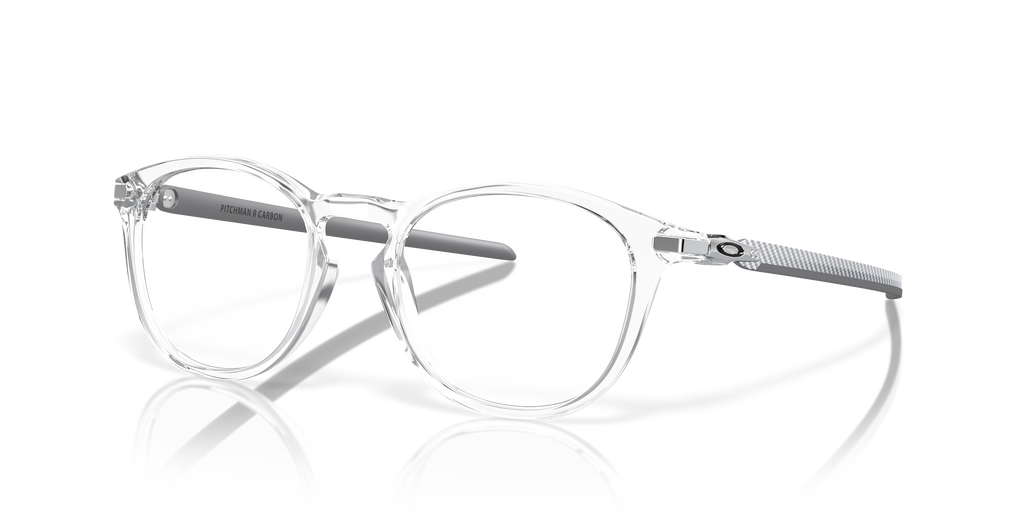 Oakley OX8149 Pitchman R Carbon Men's Round Eyeglass Frames - Satin Grey Smoke Frame