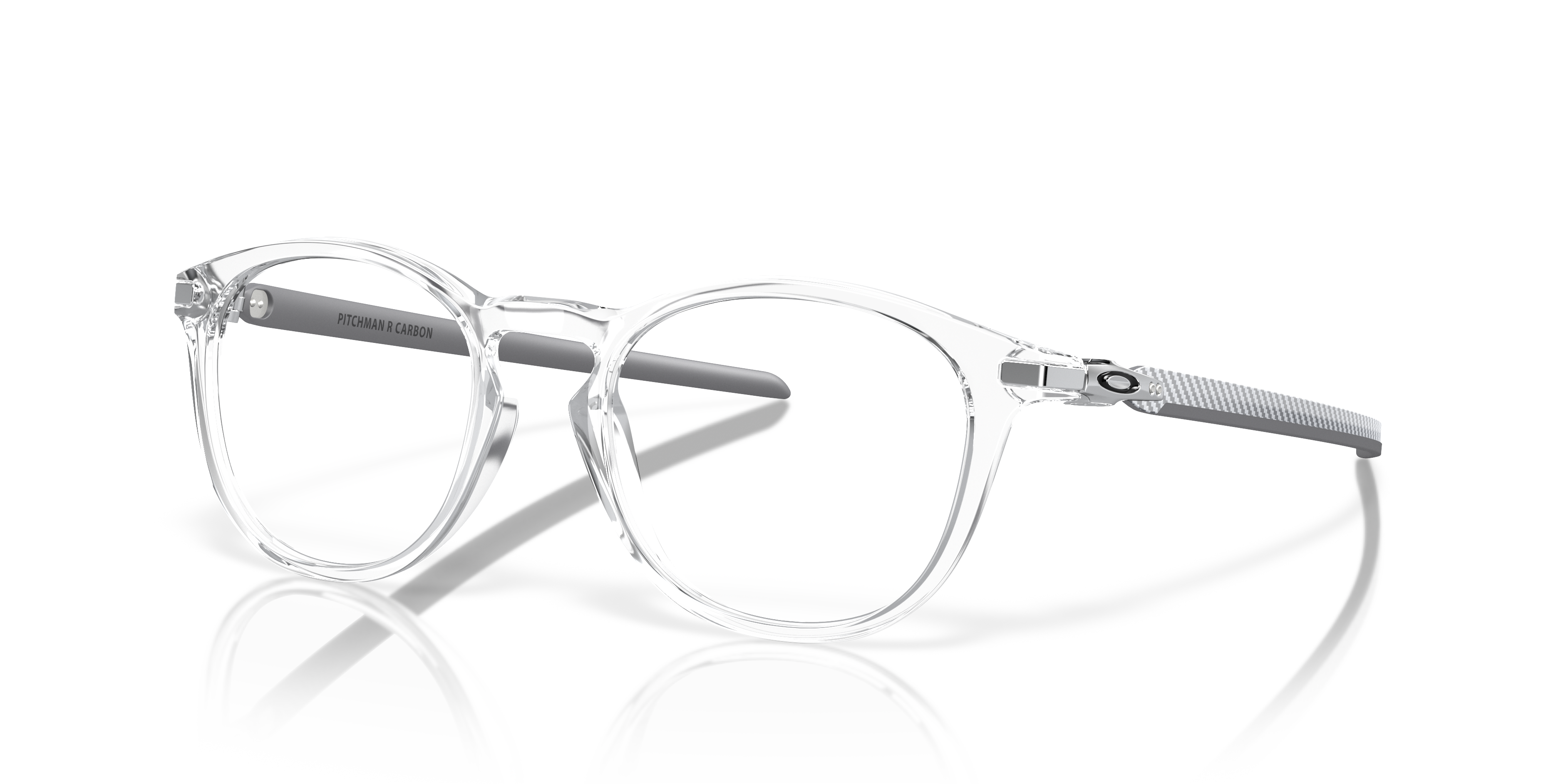 Oakley OX8149 Pitchman R Carbon Men's Round Eyeglass Frames - Satin Grey Smoke Frame